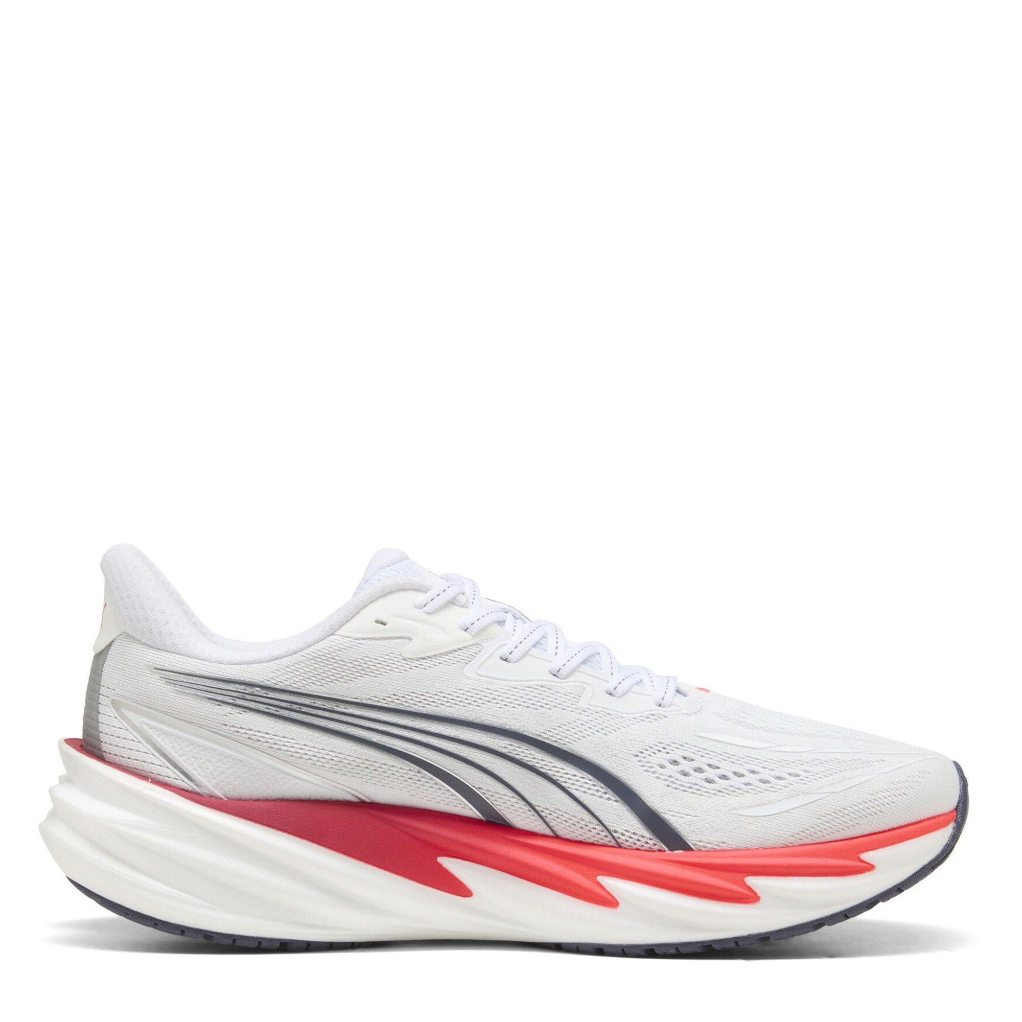 White/Ultra Red - Puma - Men's Velocity Nitro 5 Road Running Shoes - 5