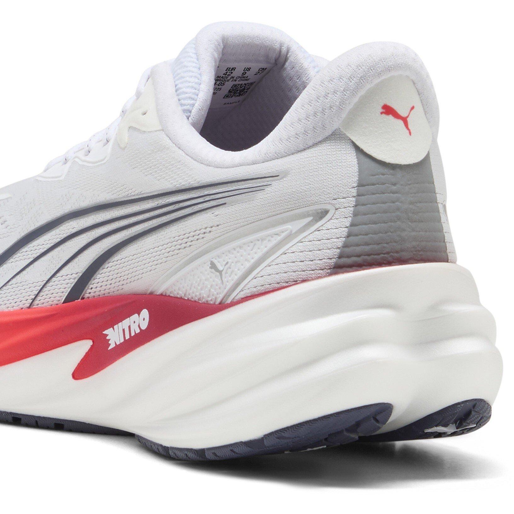 White/Ultra Red - Puma - Men's Velocity Nitro 5 Road Running Shoes - 6