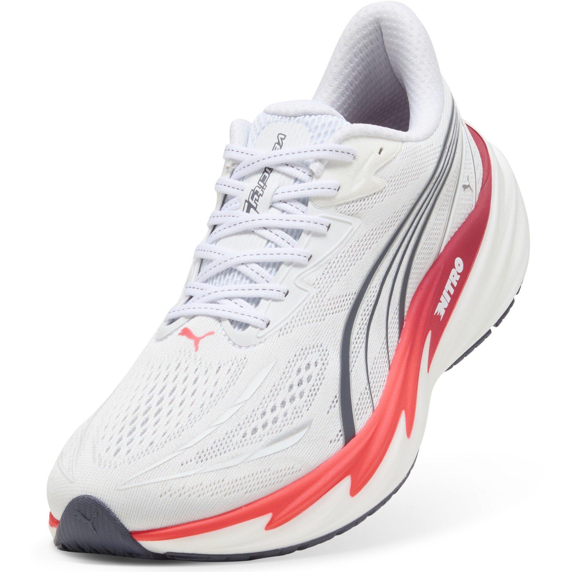White/Ultra Red - Puma - Men's Velocity Nitro 5 Road Running Shoes - 8
