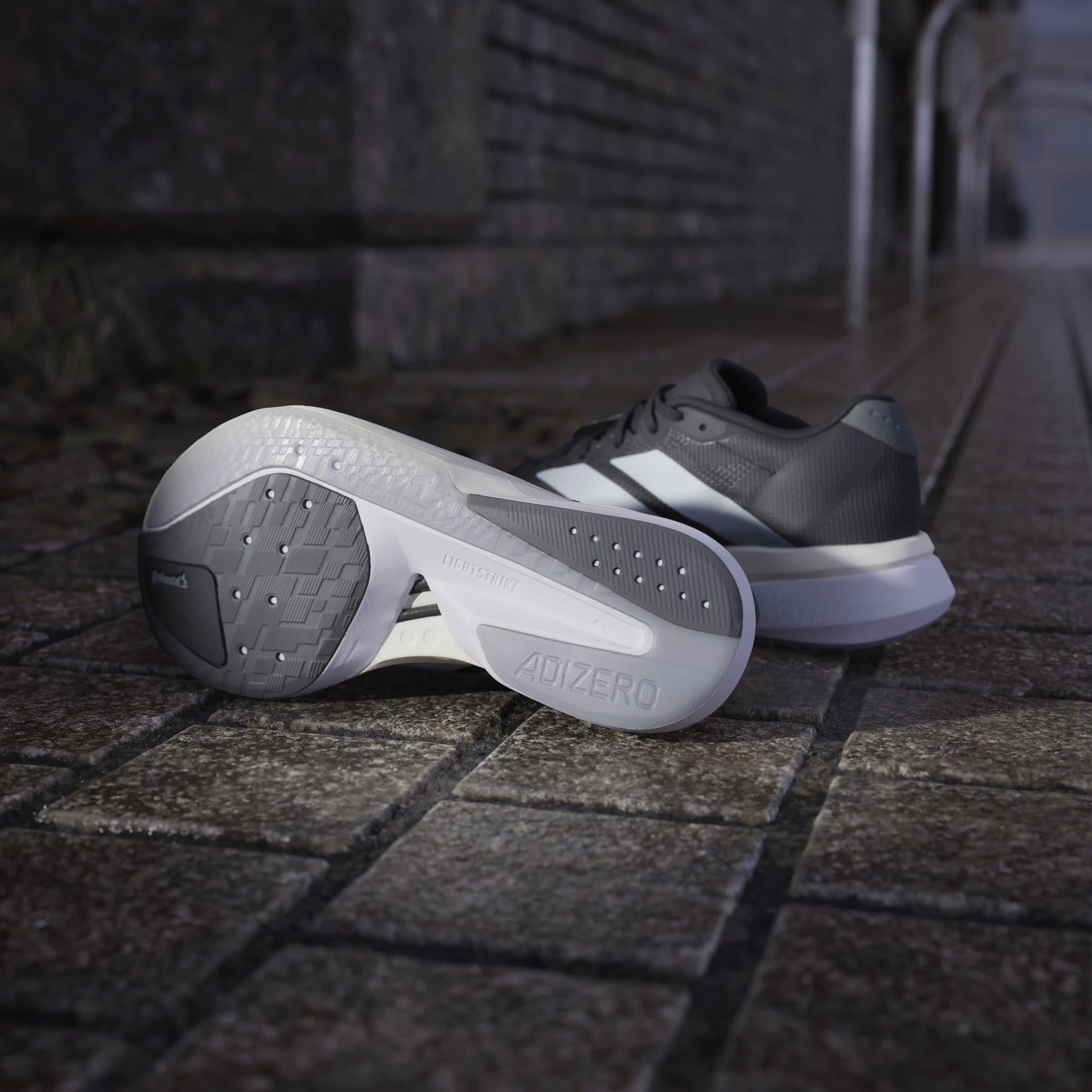 Black/White - adidas - Adizero Boston 13 Road Running Shoes Womens - 11