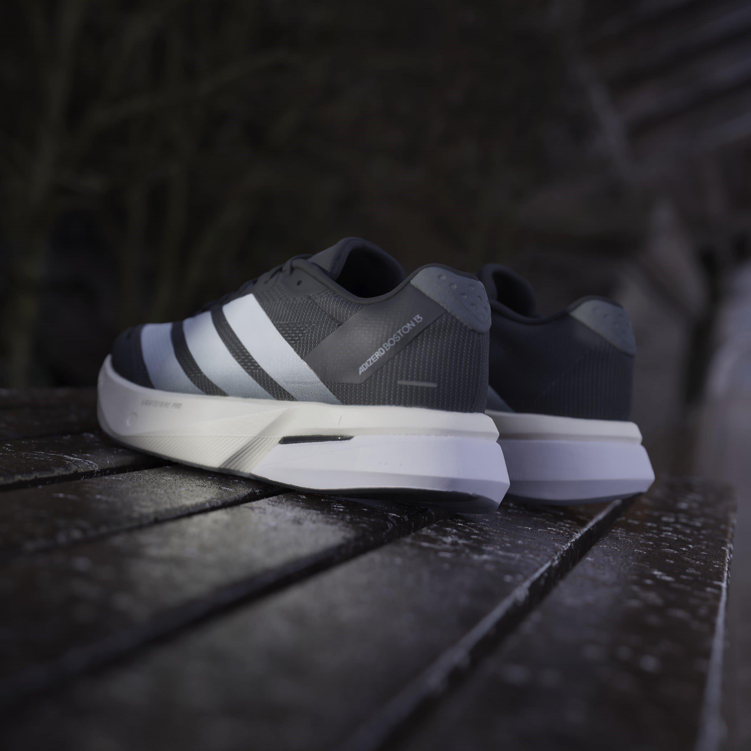 Black/White - adidas - Adizero Boston 13 Road Running Shoes Womens - 13