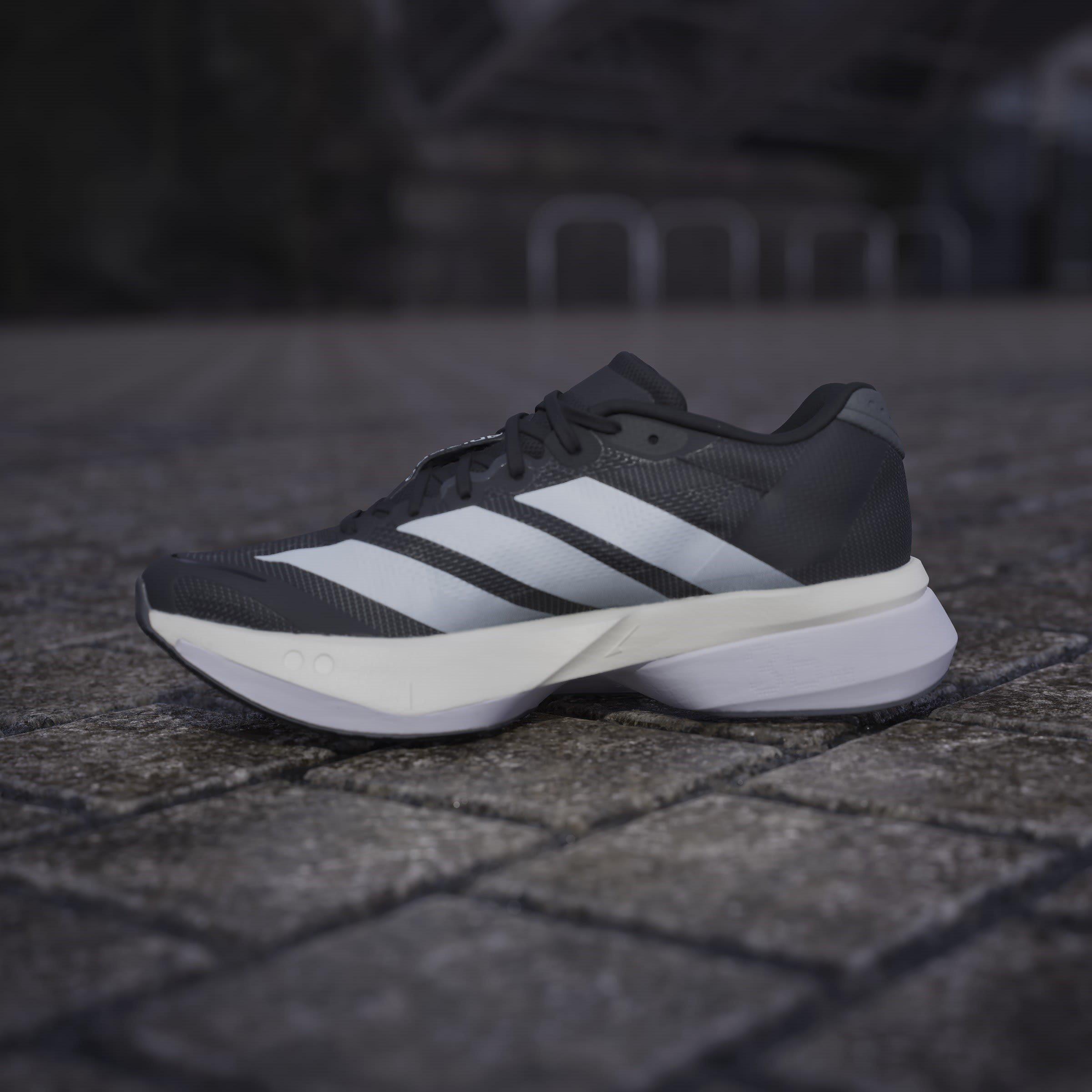 Black/White - adidas - Adizero Boston 13 Road Running Shoes Womens - 14