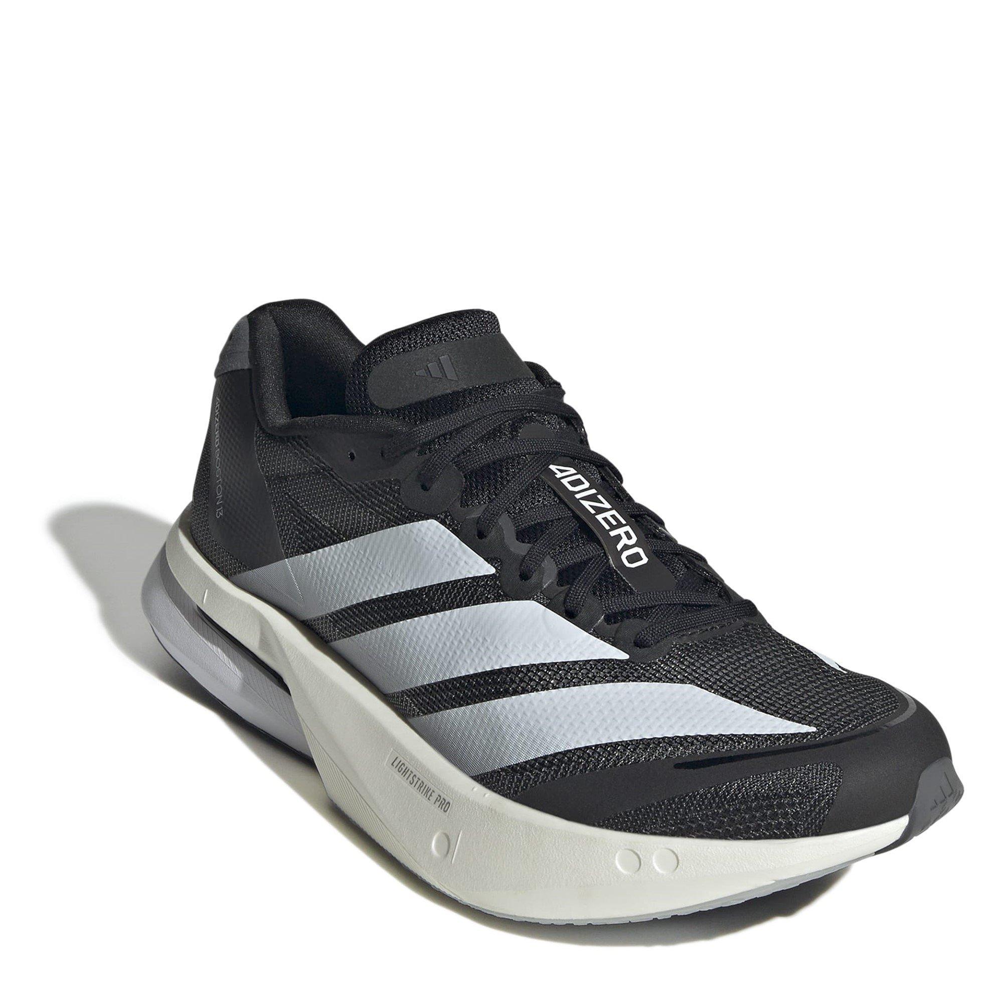Black/White - adidas - Adizero Boston 13 Road Running Shoes Womens - 3
