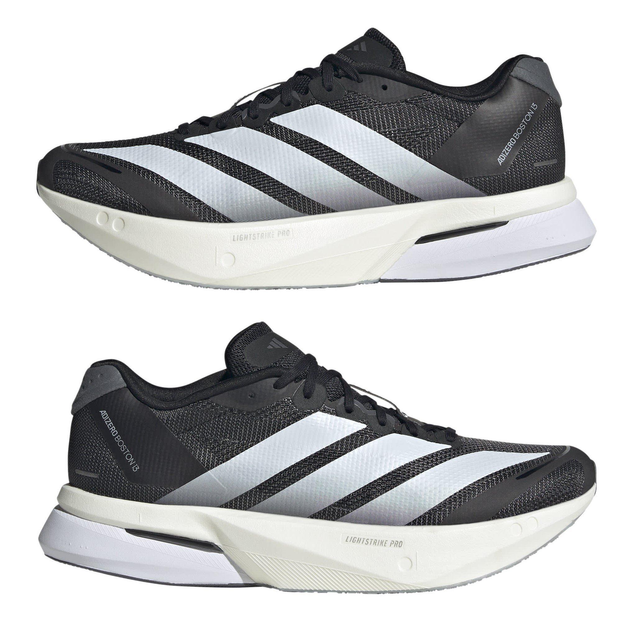 Black/White - adidas - Adizero Boston 13 Road Running Shoes Womens - 9