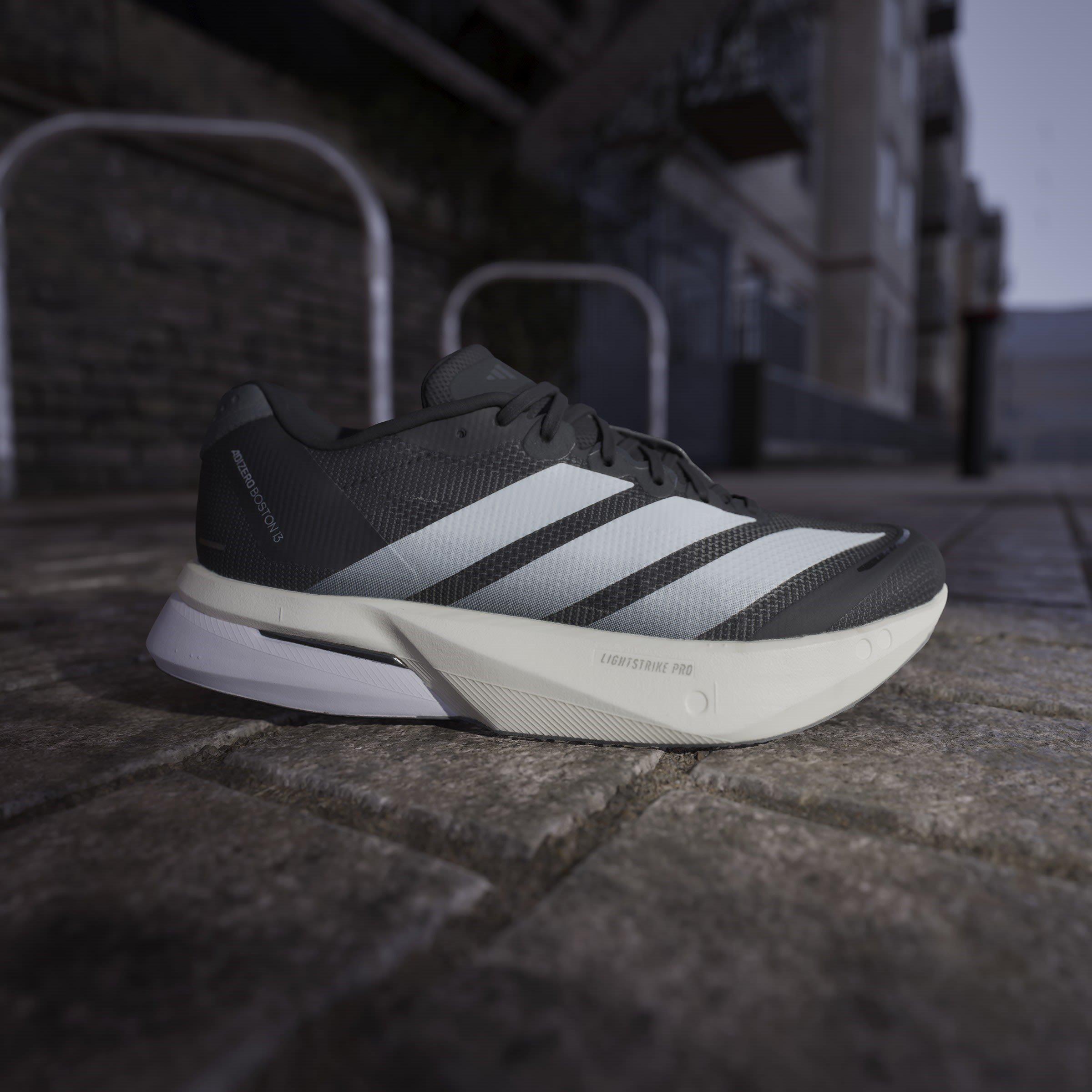 Black/White - adidas - Adizero Boston 13 Road Running Shoes Womens - 10