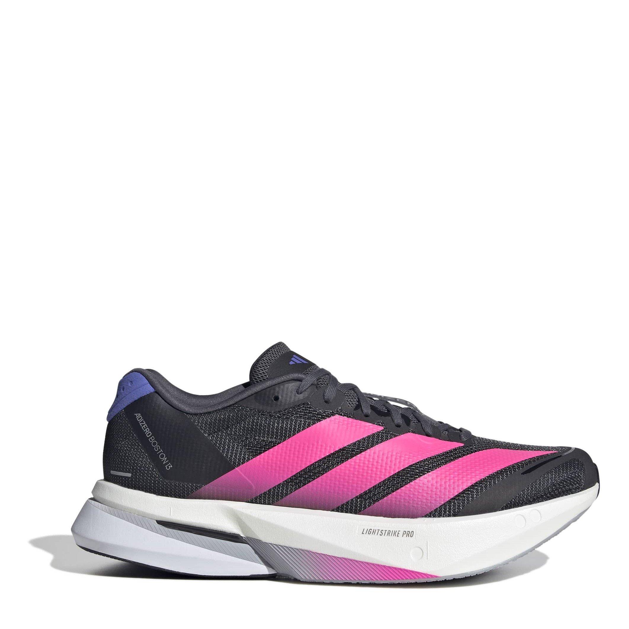 Adidas Women's Adizero Boston 13 Road Running Shoes - Black/Pink/Blue - 4 (36.7)