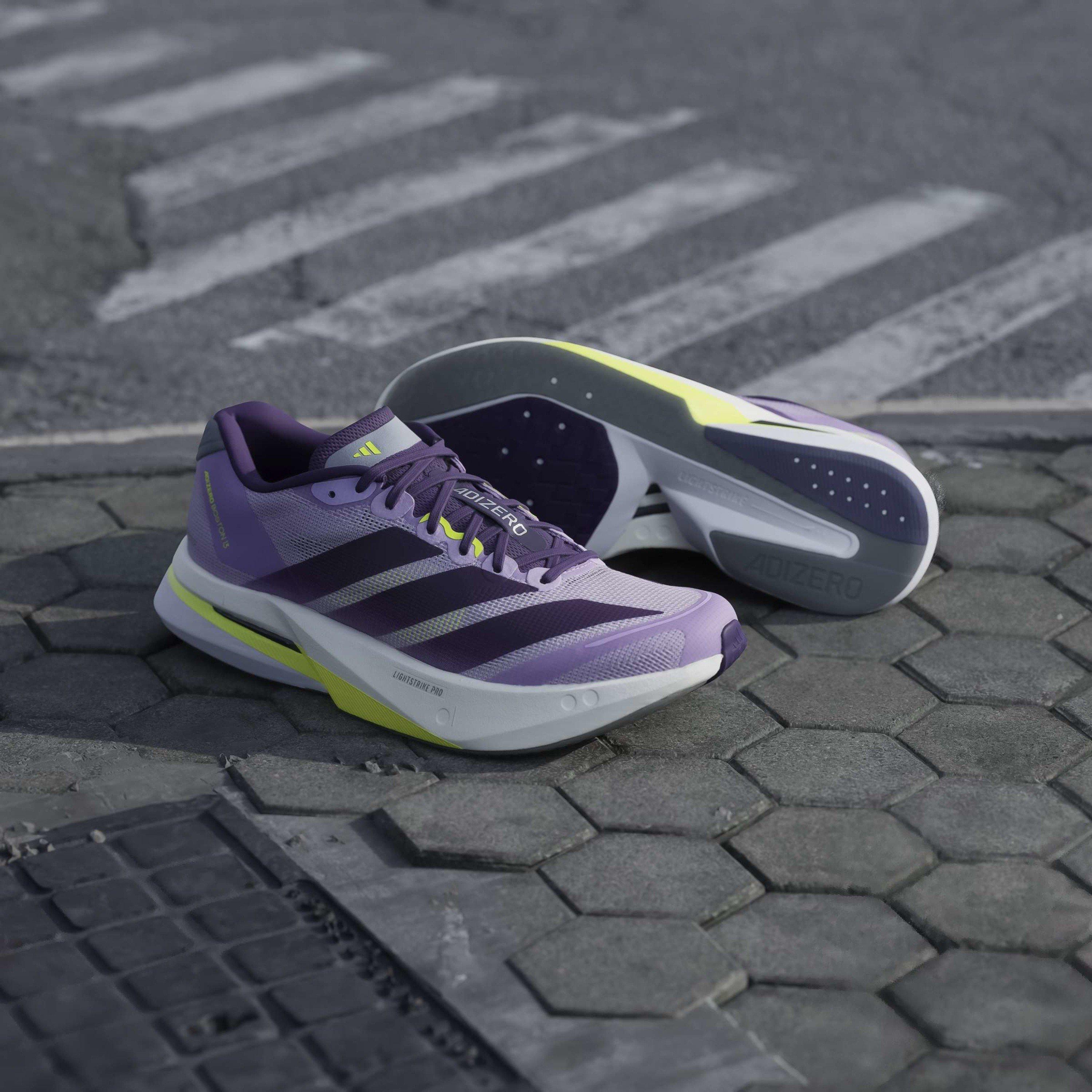 Ciruela/Violeta - adidas - Adizero Boston 13 Road Running Shoes Womens - 15