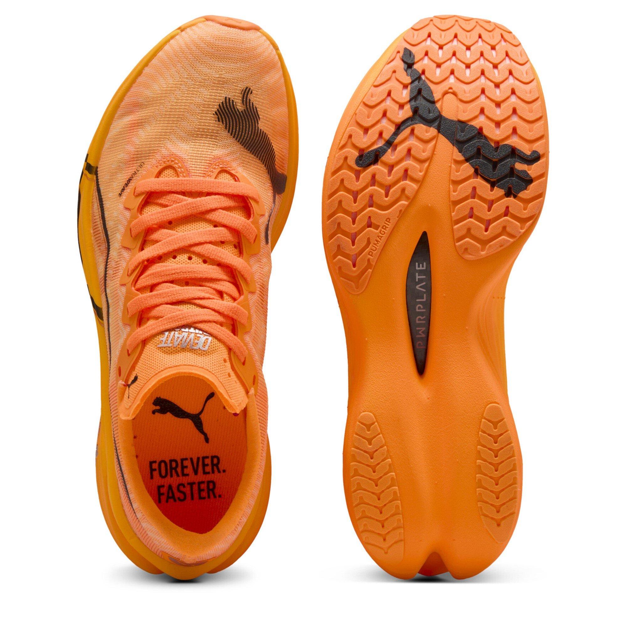 Fluro Orange - Puma - Deviate Nitro Elite 3 Road Running Shoes Womens - 3