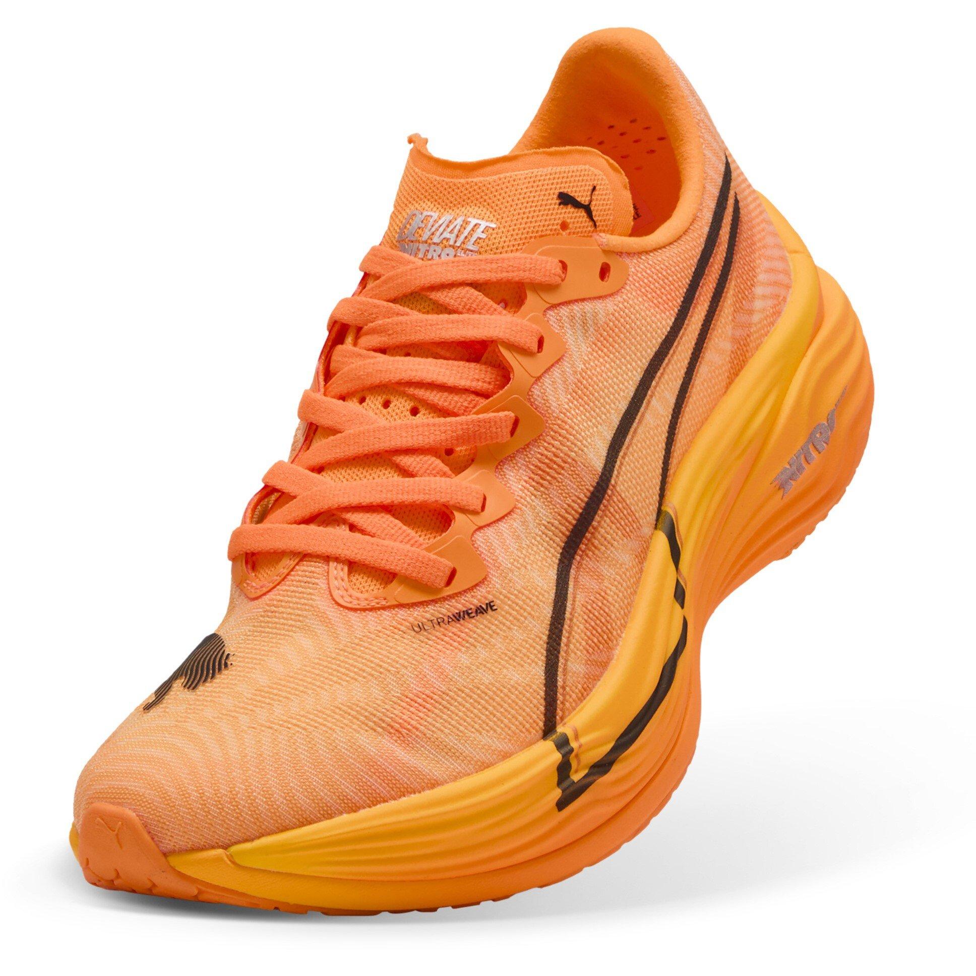 Fluro Orange - Puma - Deviate Nitro Elite 3 Road Running Shoes Womens - 6