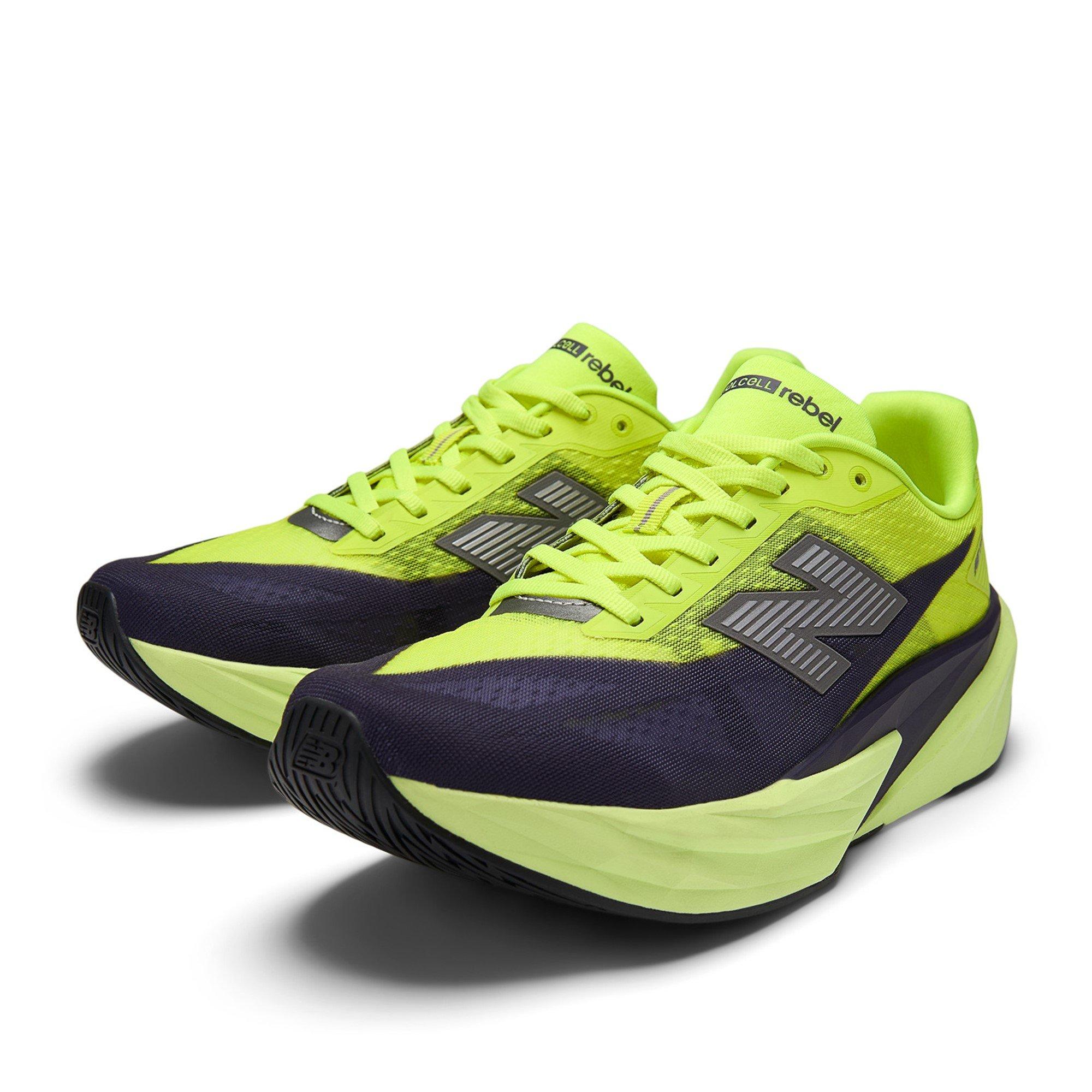 Green/Berry - New Balance - FuelCell Rebel V5 Mens Running Shoes - 3