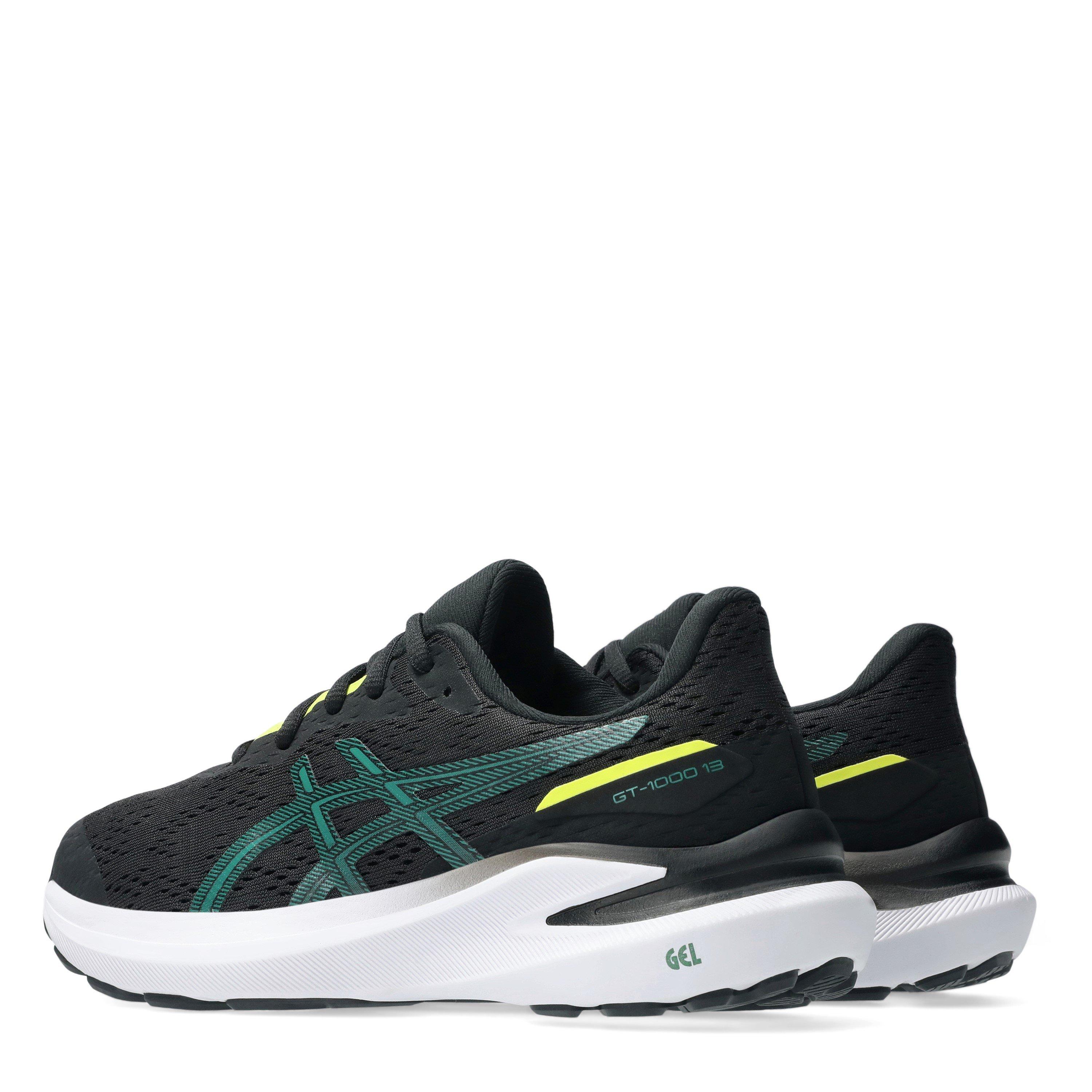 Schwarz/Grün - Asics - Kids GT GS Everyday Neutral Road Running Shoes - 5