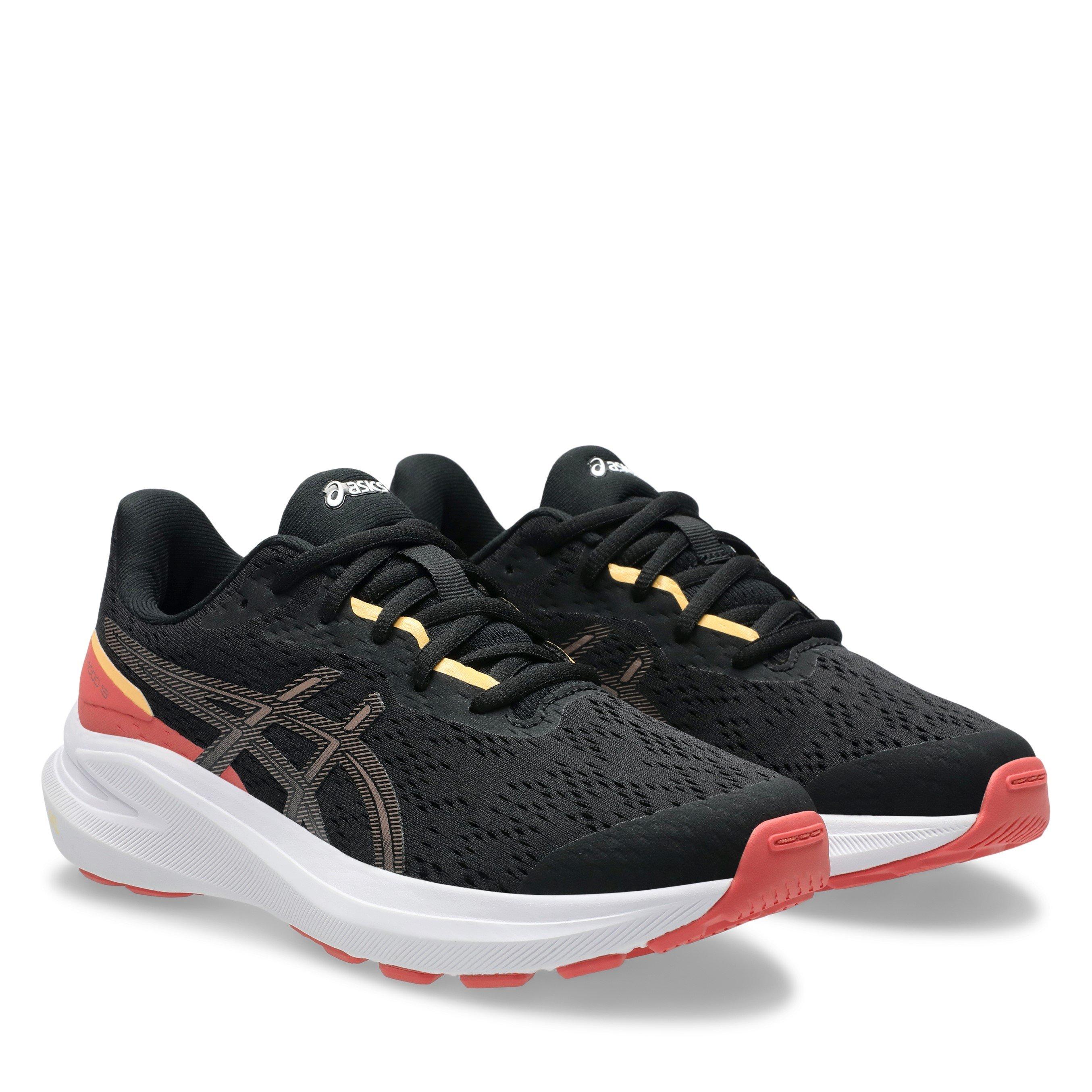 Black/Rubbl Red - Asics - Unisex Kids GT GS Everyday Neutral Road Running Shoes - 4