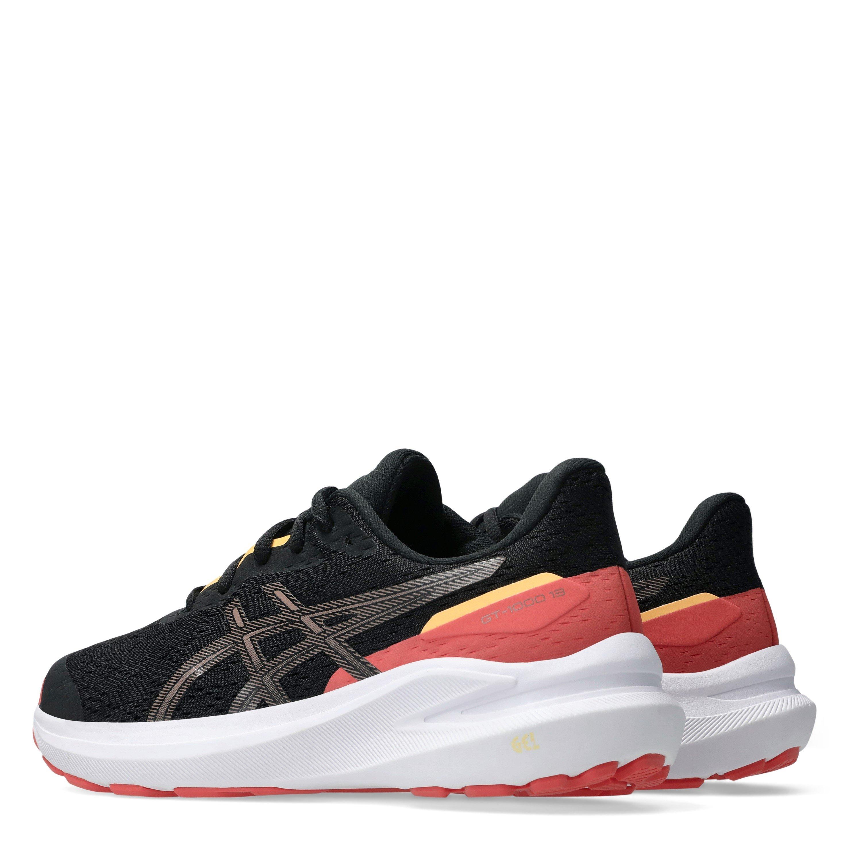 Black/Rubbl Red - Asics - Unisex Kids GT GS Everyday Neutral Road Running Shoes - 5