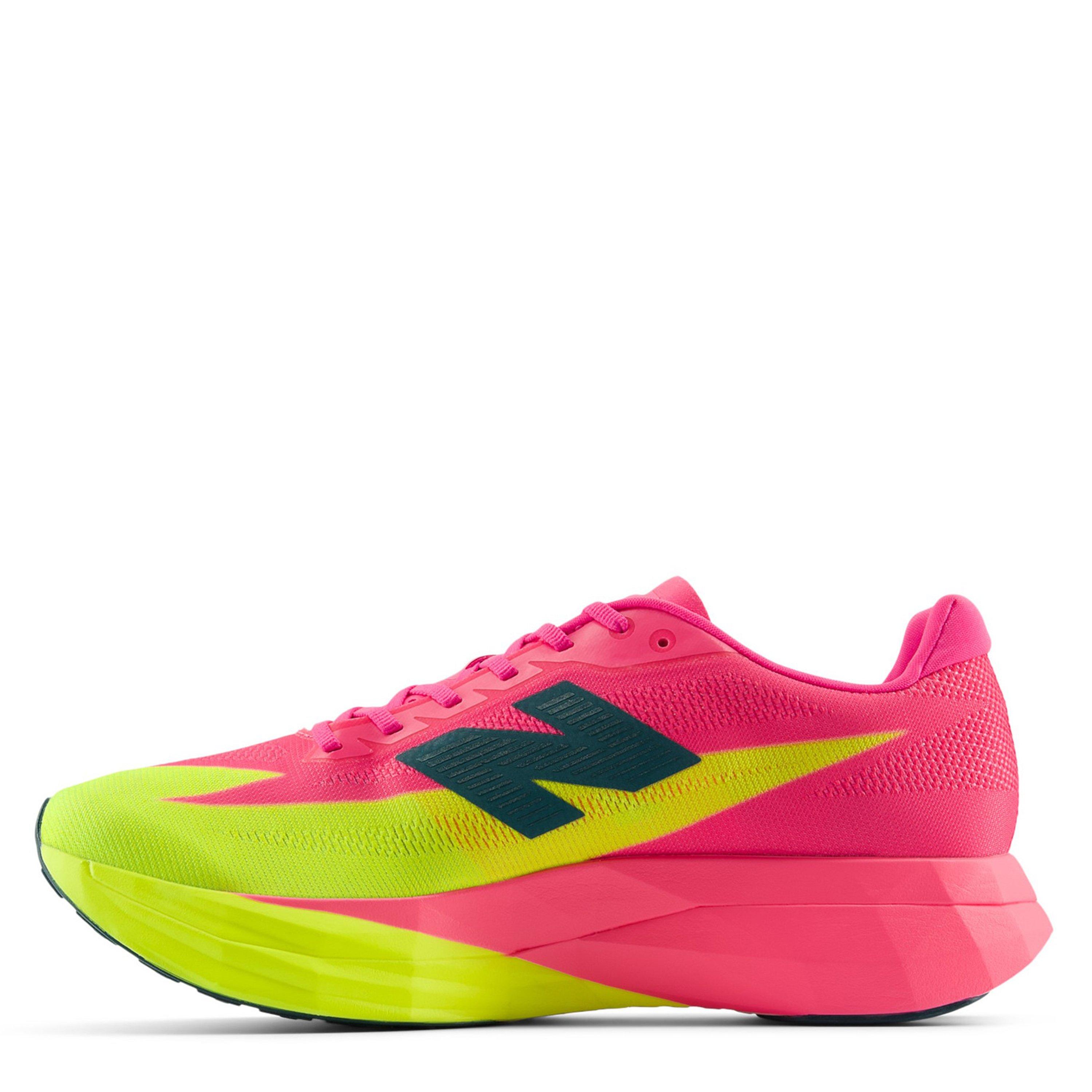Pink Heat/Green - New Balance - NB FuelCell SuperComp Elite v5 Running Shoes Womens - 2