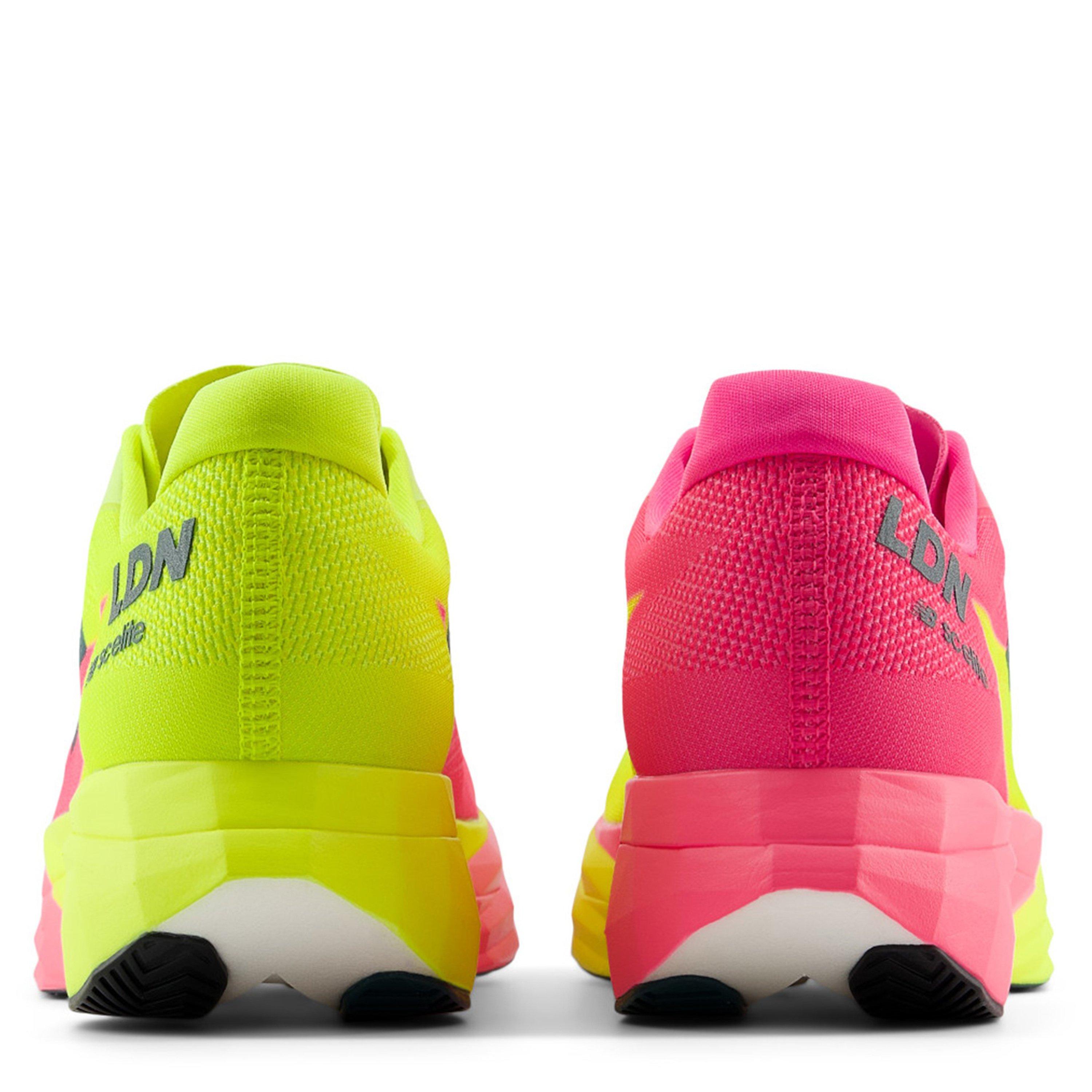 Pink Heat/Green - New Balance - NB FuelCell SuperComp Elite v5 Running Shoes Womens - 5
