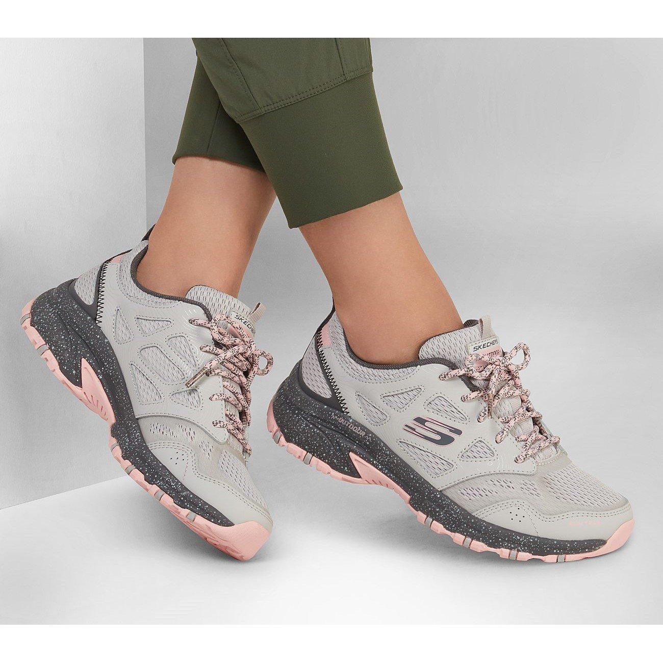 Gris/Rose - Skechers - Hillcrest-Pure Escapade Trail Running Shoes Womens - 6