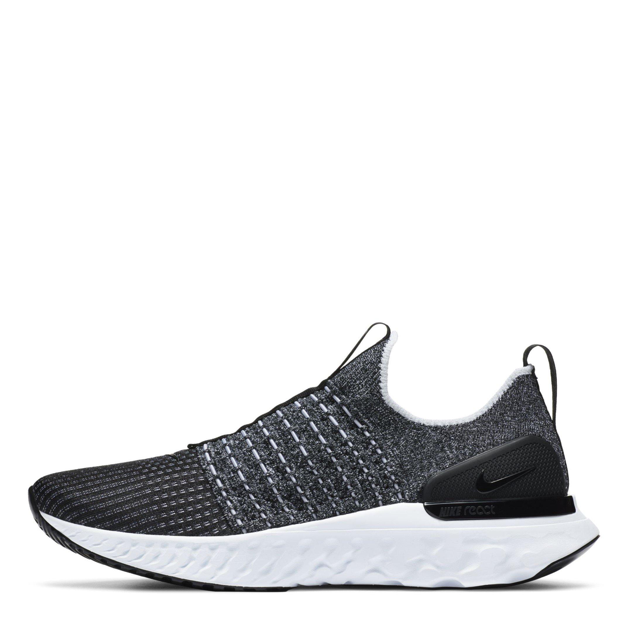 Black/White - Nike - React Phantom Run Flyknit 2 Mens Running Shoes - 2