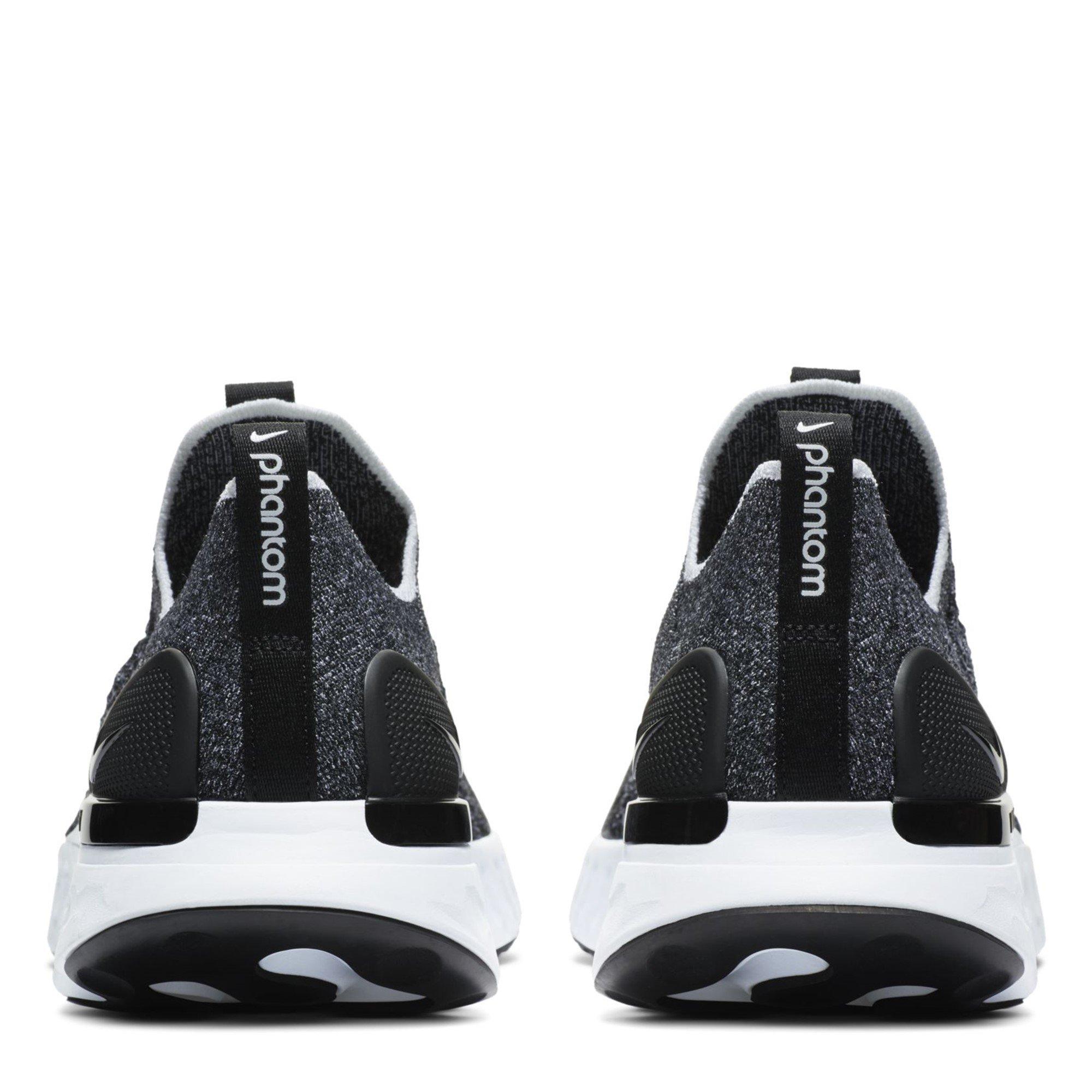 Black/White - Nike - React Phantom Run Flyknit 2 Mens Running Shoes - 6