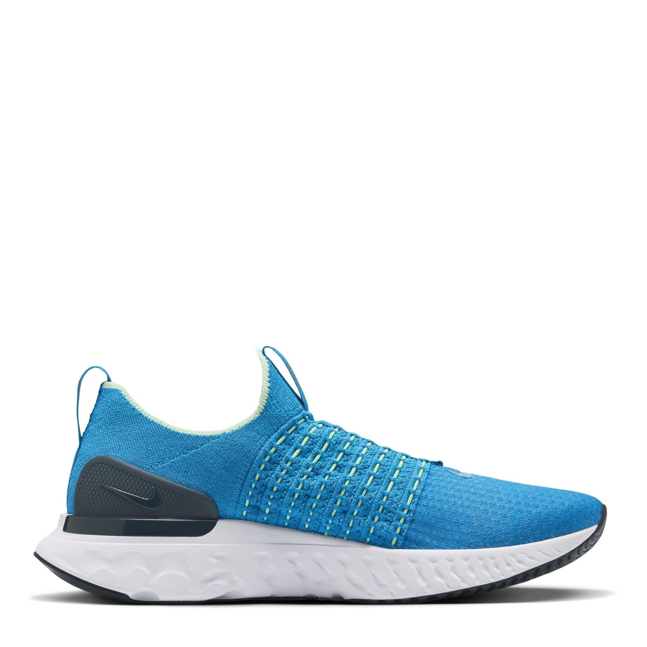 Blue/Vap Green - Nike - React Phantom Run Flyknit 2 Mens Running Shoes - 1