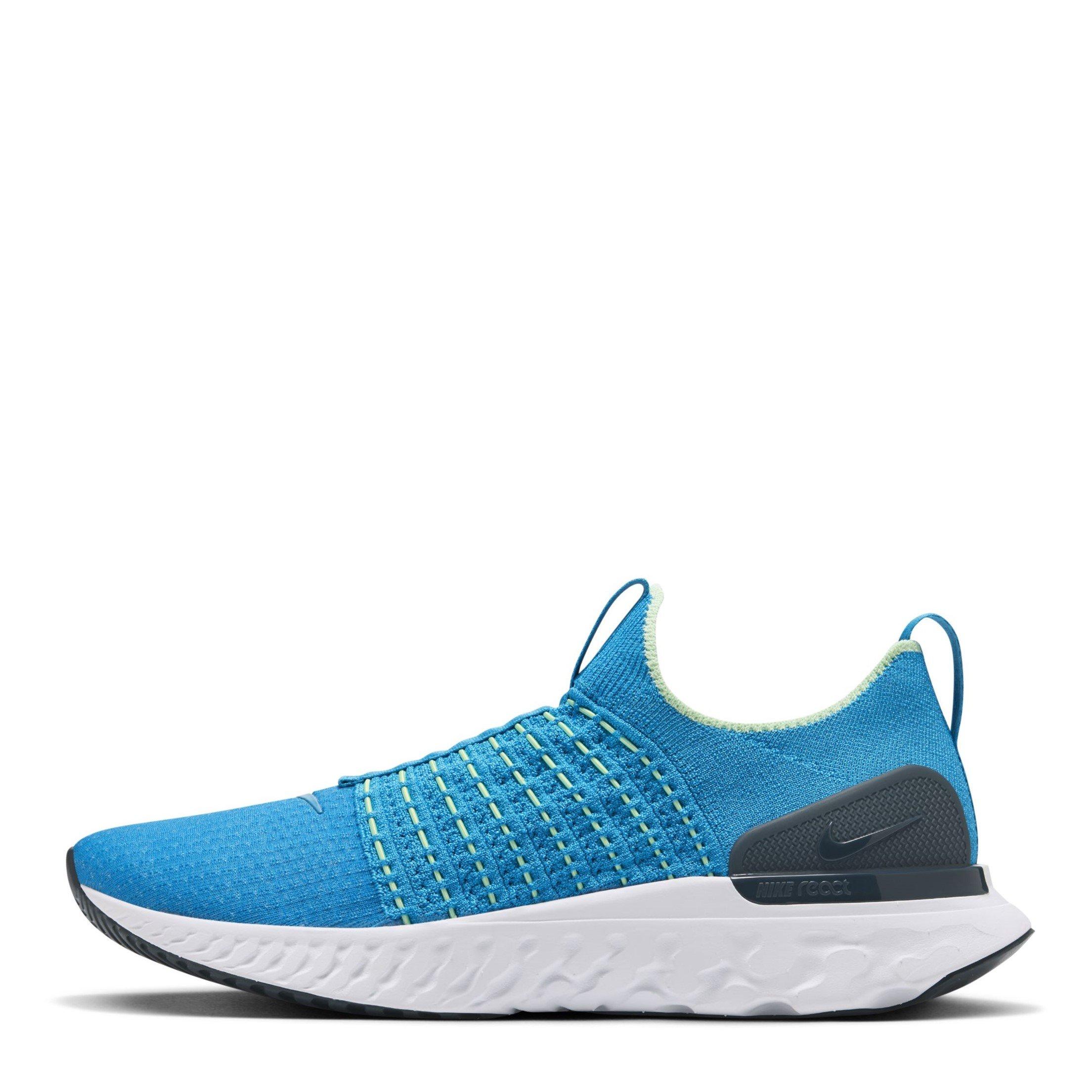 Blue/Vap Green - Nike - React Phantom Run Flyknit 2 Mens Running Shoes - 2