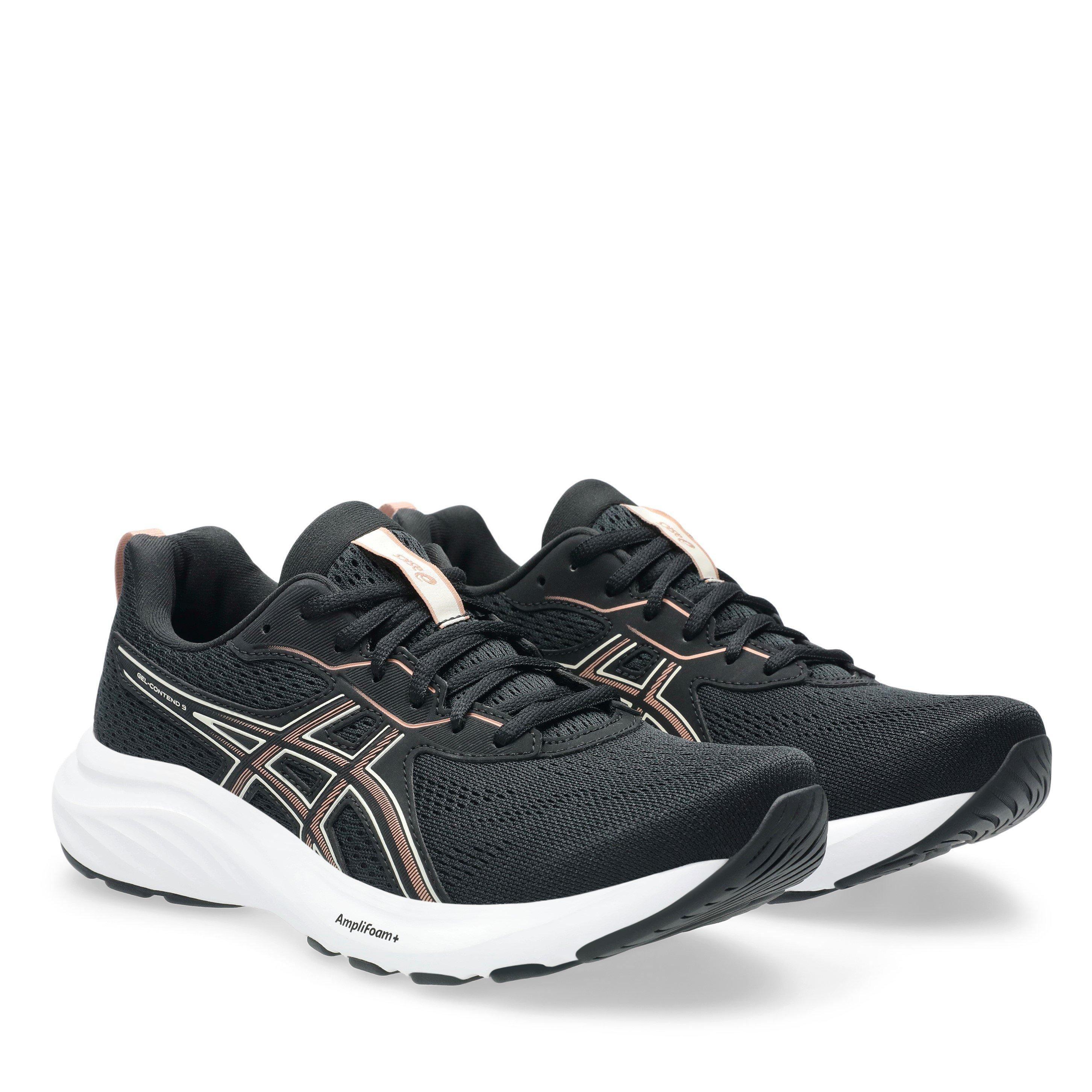 BLACK/SAND RED - Asics - GEL-Contend 9 Womens Running Shoes - 4