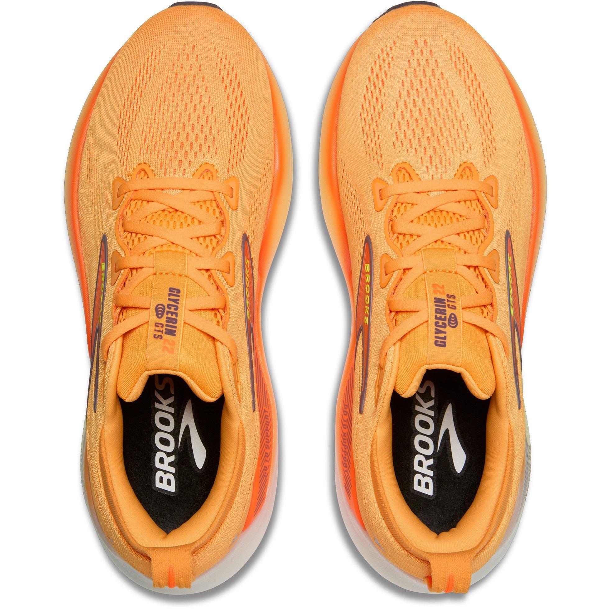 Orange - Brooks - Men's Glycerin 22 Everyday Stable Road Running Shoes - 5
