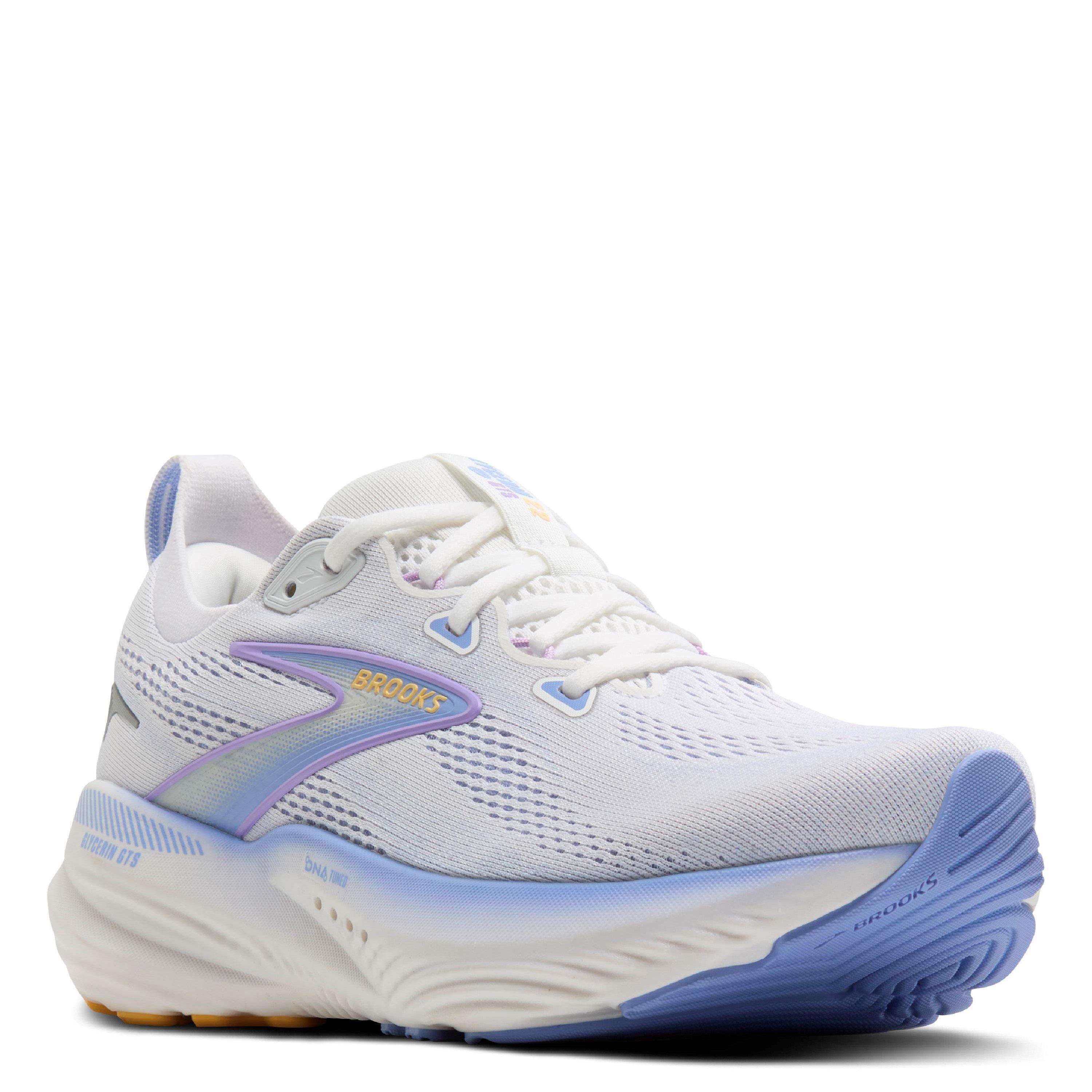 White/Blue - Brooks - Women's Glycerin 22 Everyday Stable Road Running Shoes - 2