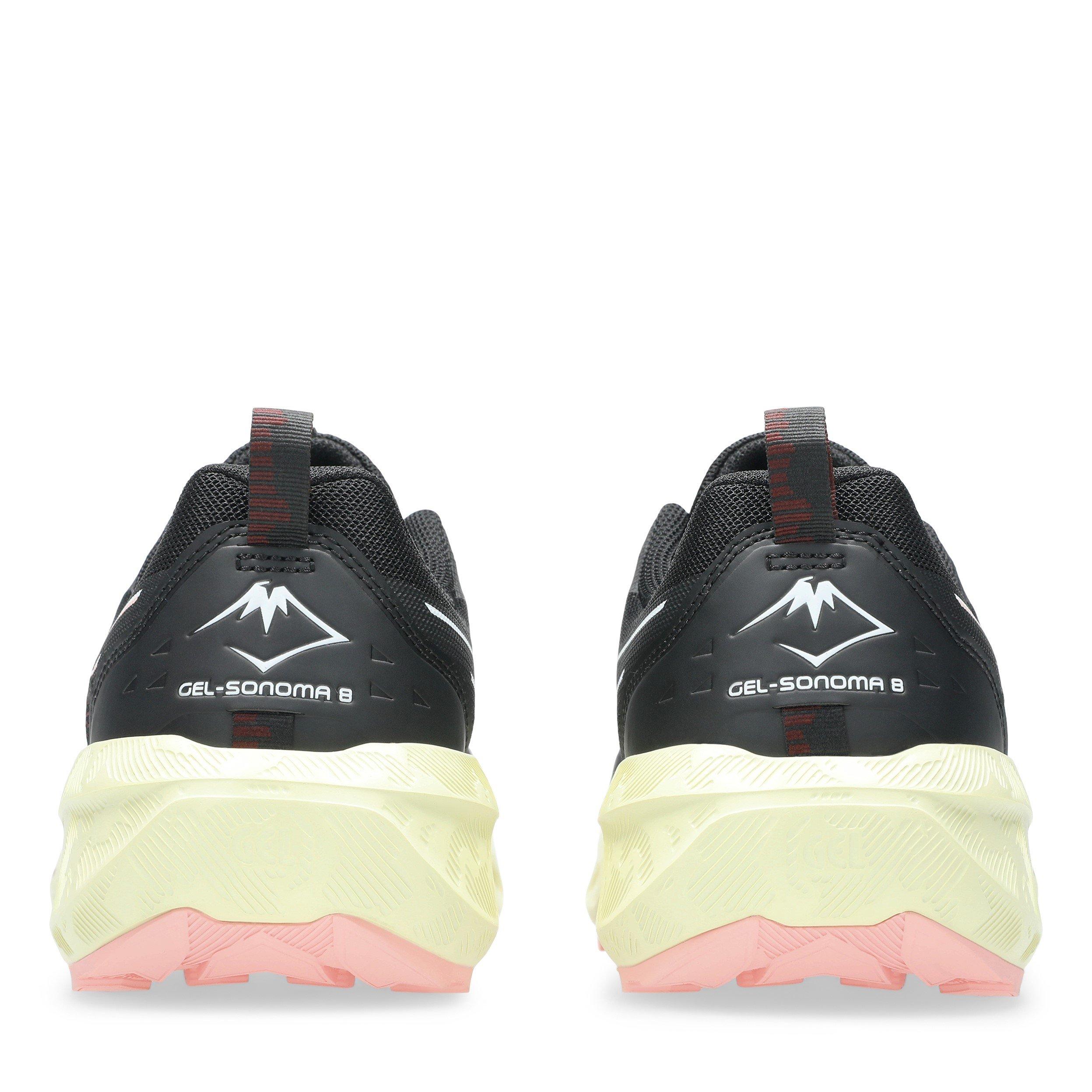 Black/White - Asics - Gel Sonoma 8 AmpliFoam Off-Road Trail Running Shoes - 7