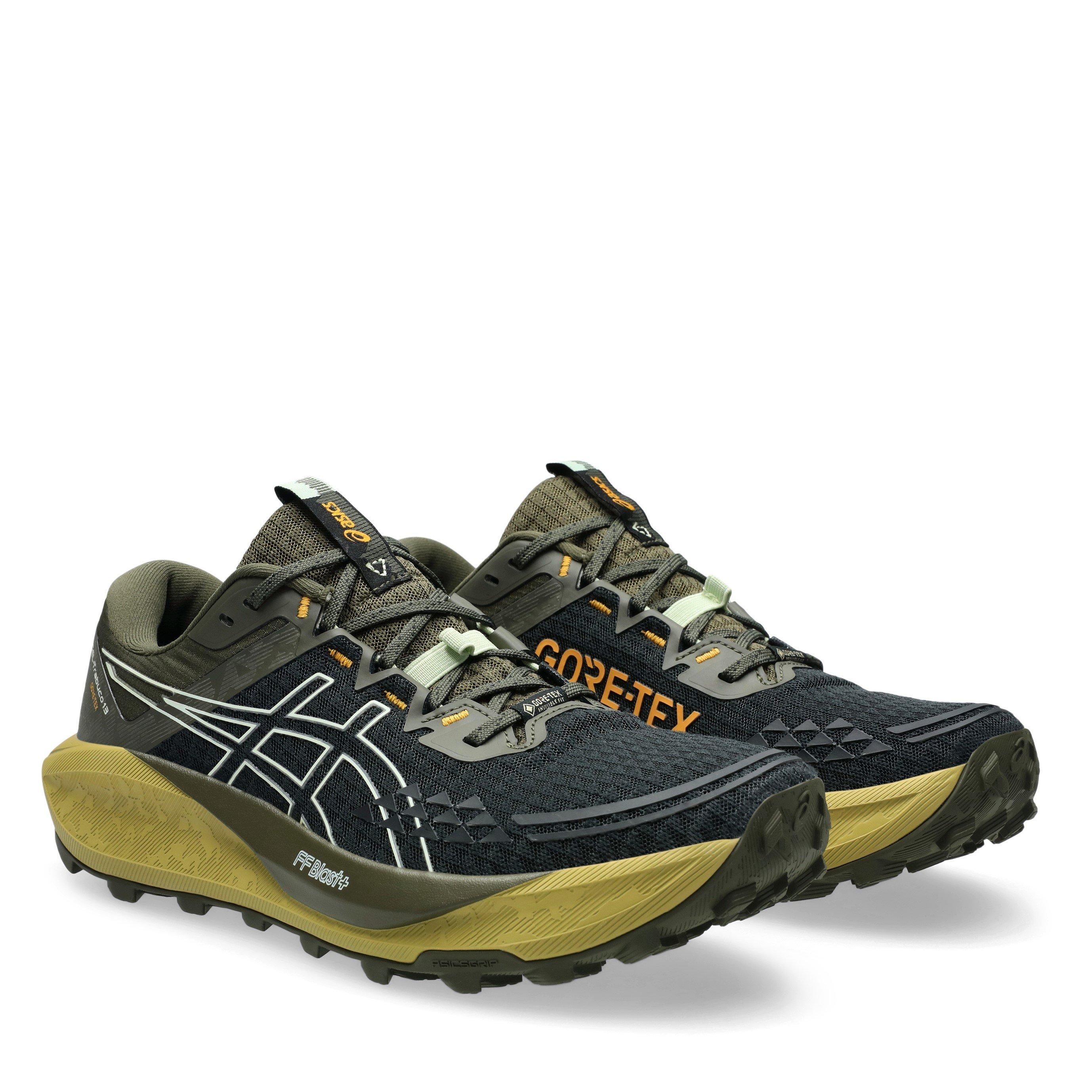 Black/Whisp Grn - Asics - Gel-Trabuco 13 GTX Mens Trail Running Shoes - 4