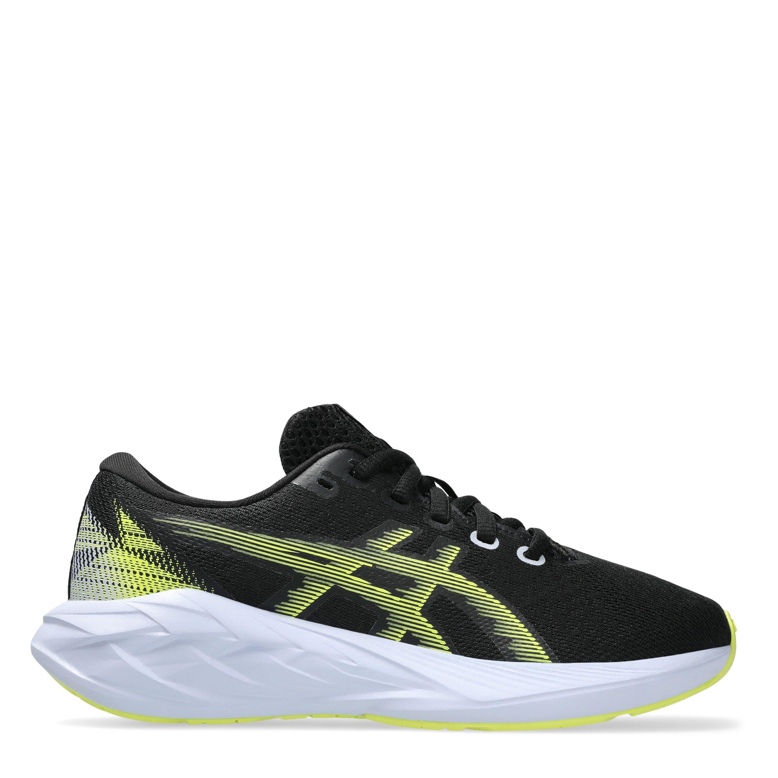 Black/Citron - Asics - Novablast 5 Gs Road Running Shoes Unisex Kids - 1