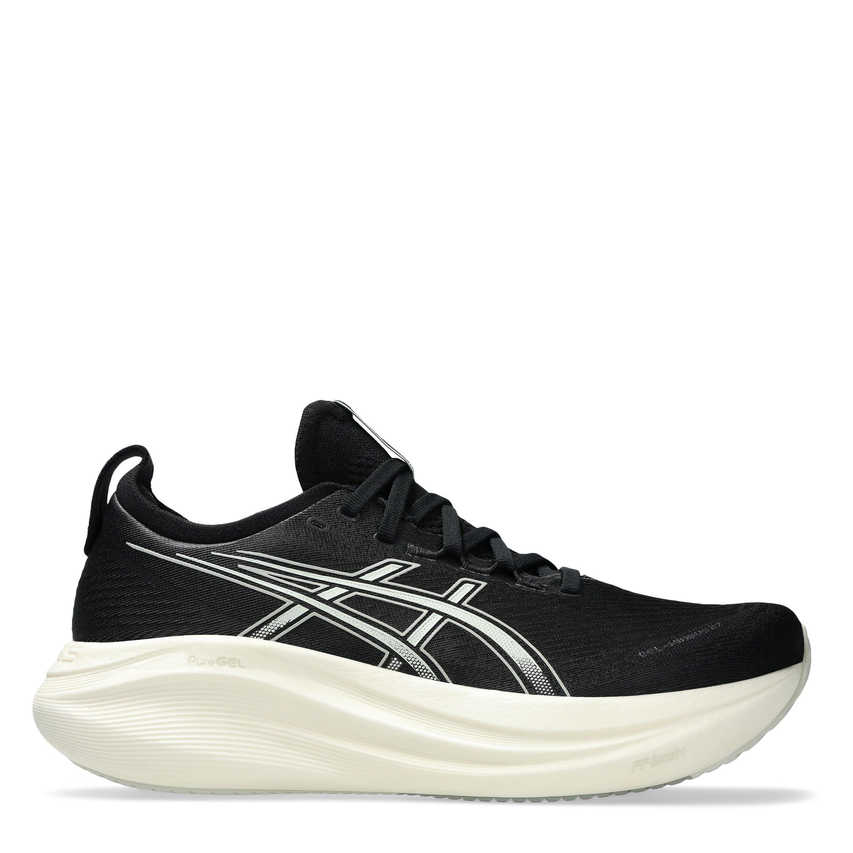 Asics Men's Gel-Nimbus 27 Road Running Shoes - Black/White - 9 (44)