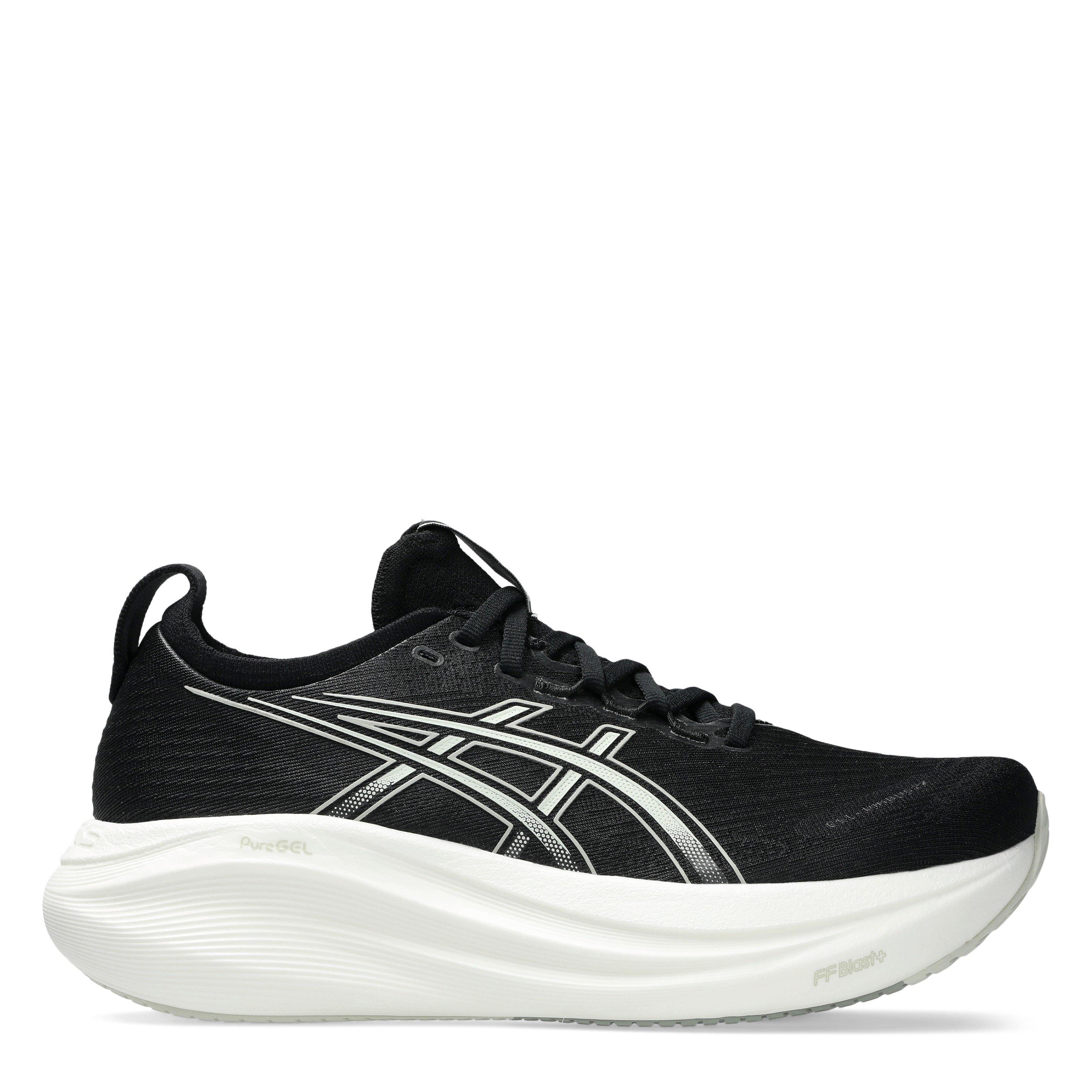 Asics Women's Gel-Nimbus 27 Road Running Shoes - Black/White - 5 (38)