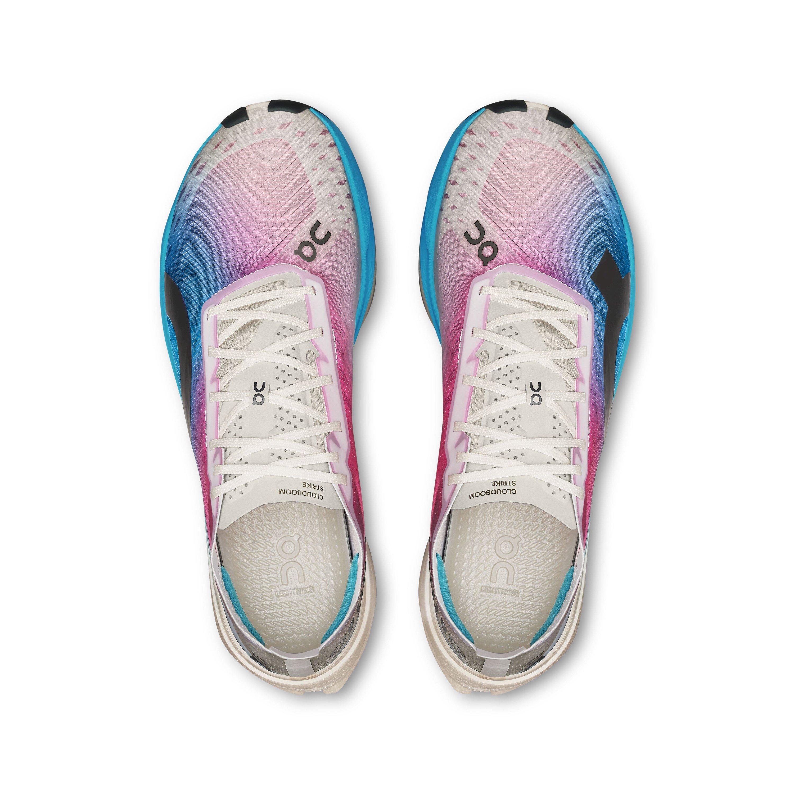 White/Blue - On - Cloudboom Strike Fast Neutral Road Running Shoes - 6