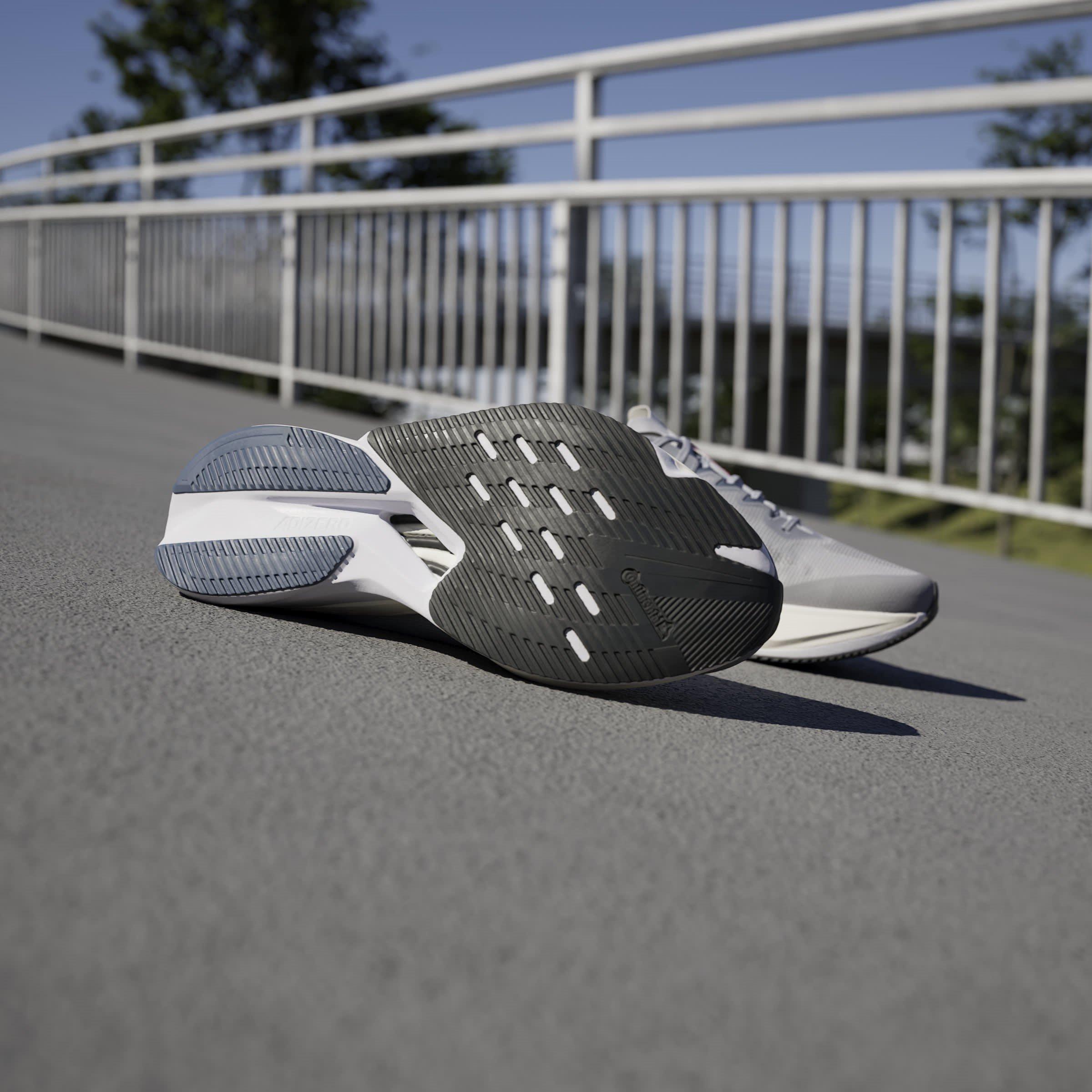 Slvr/Red - adidas - Adizero Boston 12 Road Running Shoes Juniors - 12