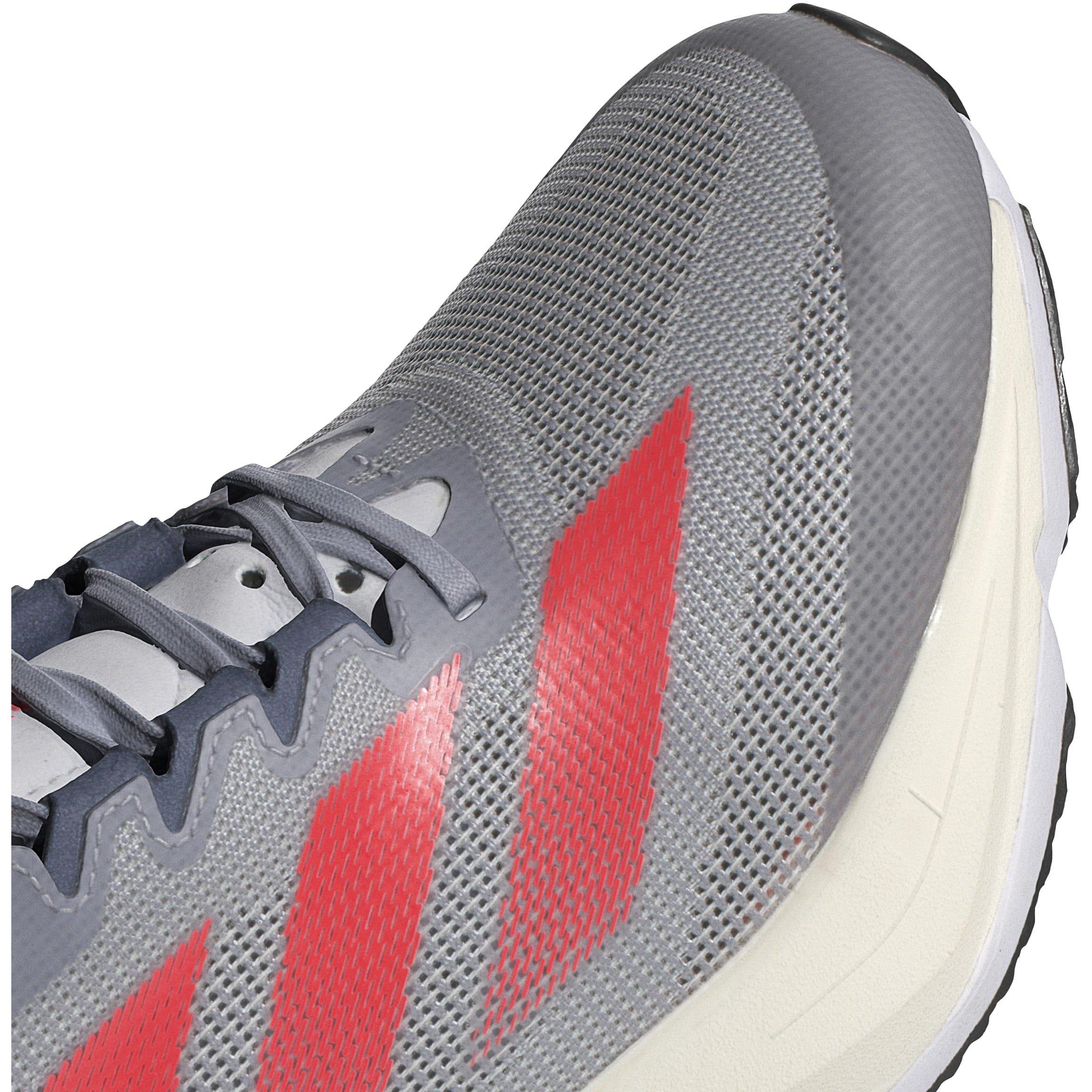 Slvr/Red - adidas - Adizero Boston 12 Road Running Shoes Juniors - 8