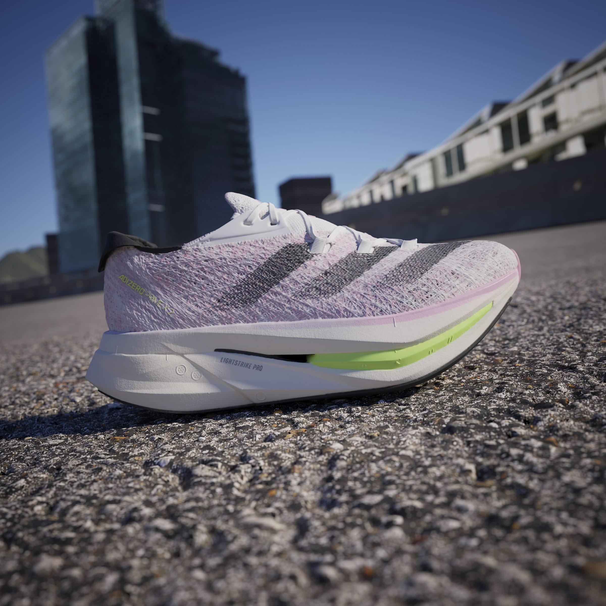 Weiß/Schwarz/Rosa - adidas - Adizero Prime X 2.0 STRUNG Shoes Juniors - 11