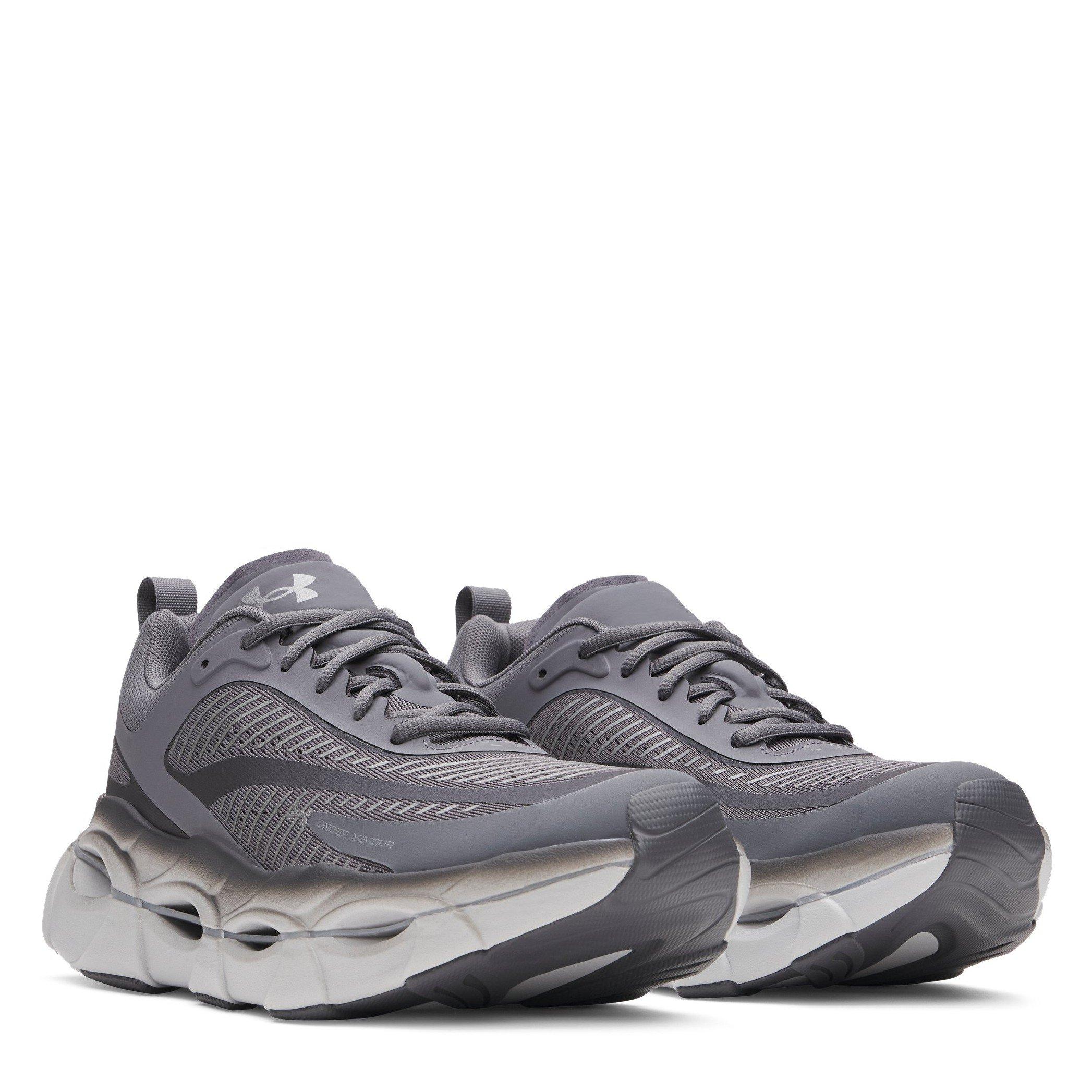 Castlerock/Silv - Under Armour - Halo Racer Mens Running Shoes - 5