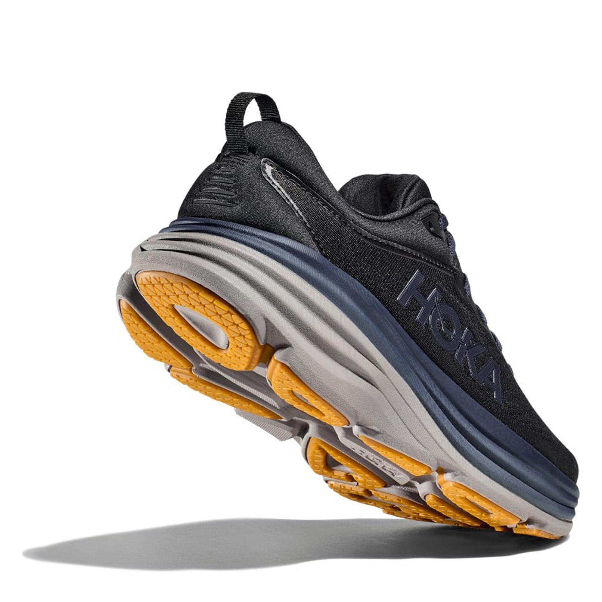 BLACK/IRON ORE - Hoka - Bondi 8 Mens Running Shoes - 4