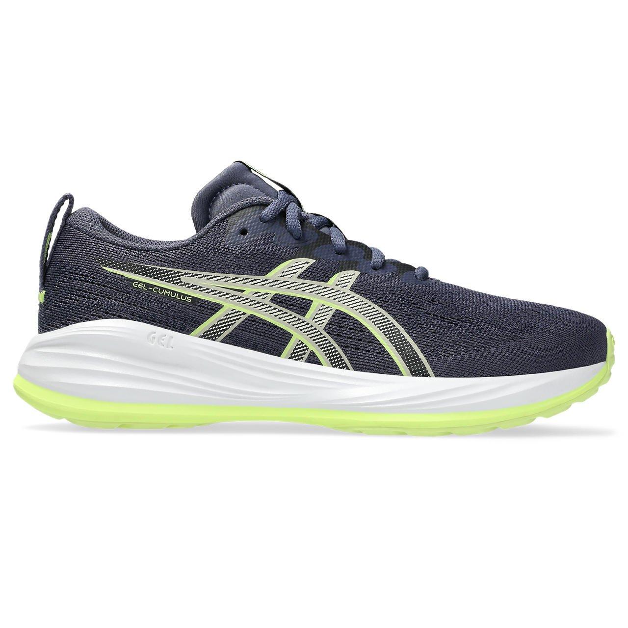 Indigo Fog/Yllw - Asics - Kids Gel Cumulus Running Shoes - 8