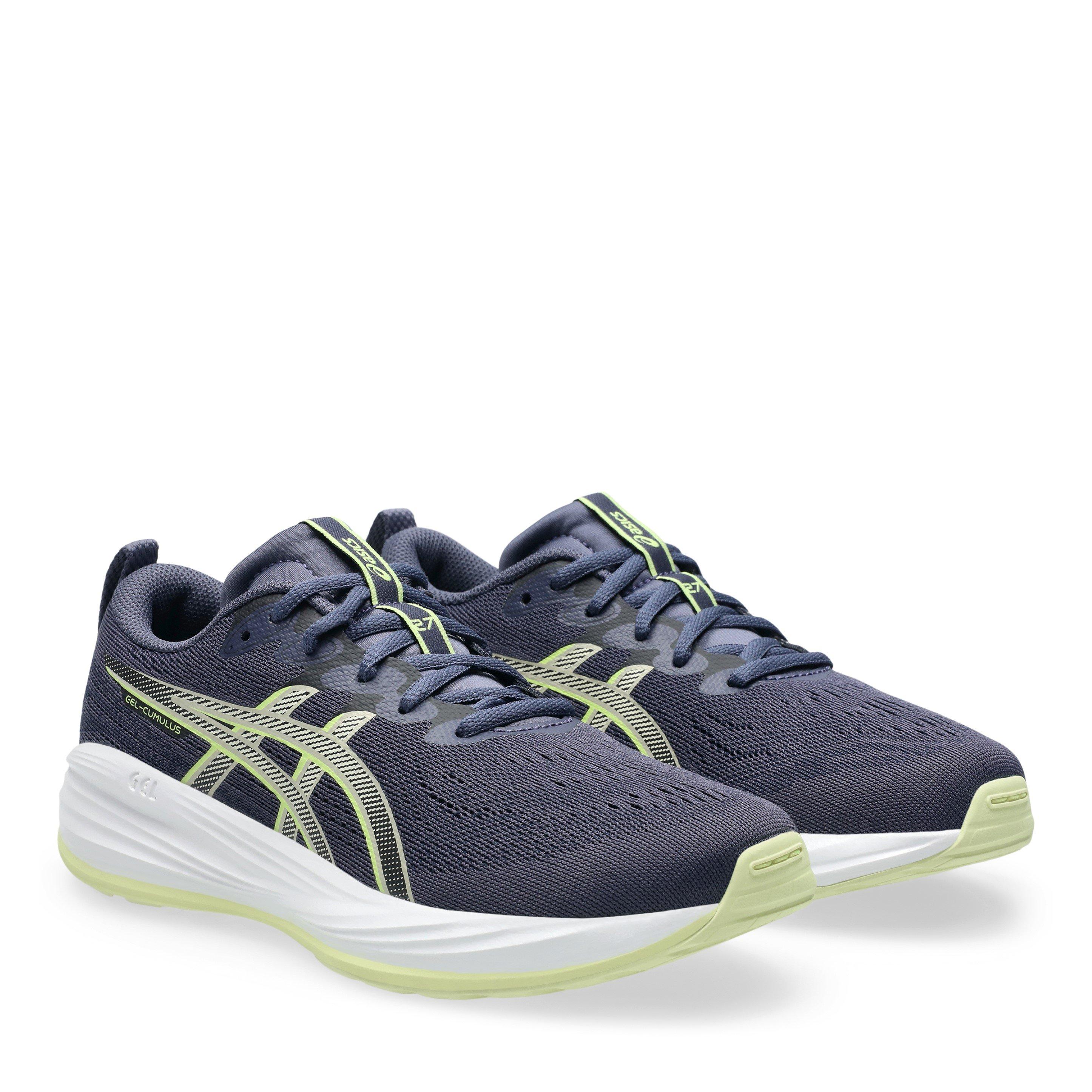 Indigo Fog/Yllw - Asics - Kids Gel Cumulus Running Shoes - 4
