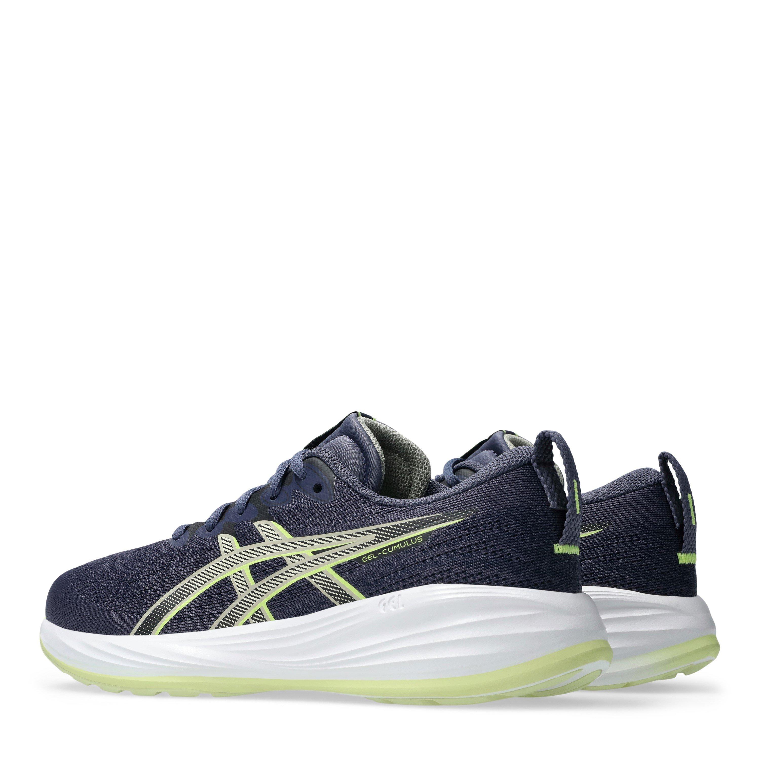 Indigo Fog/Yllw - Asics - Kids Gel Cumulus Running Shoes - 5