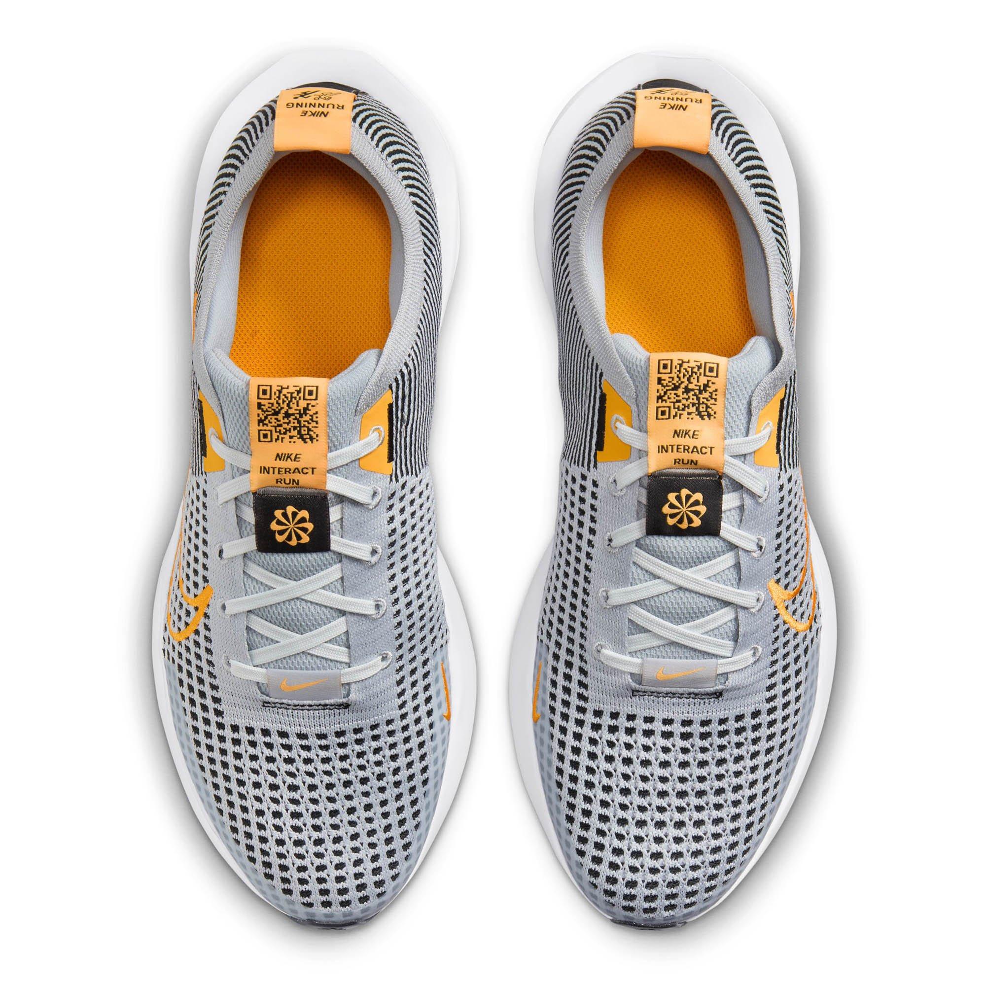 Grey/Orgn-Blk - Nike - Interact Run Mens Running Shoes - 4