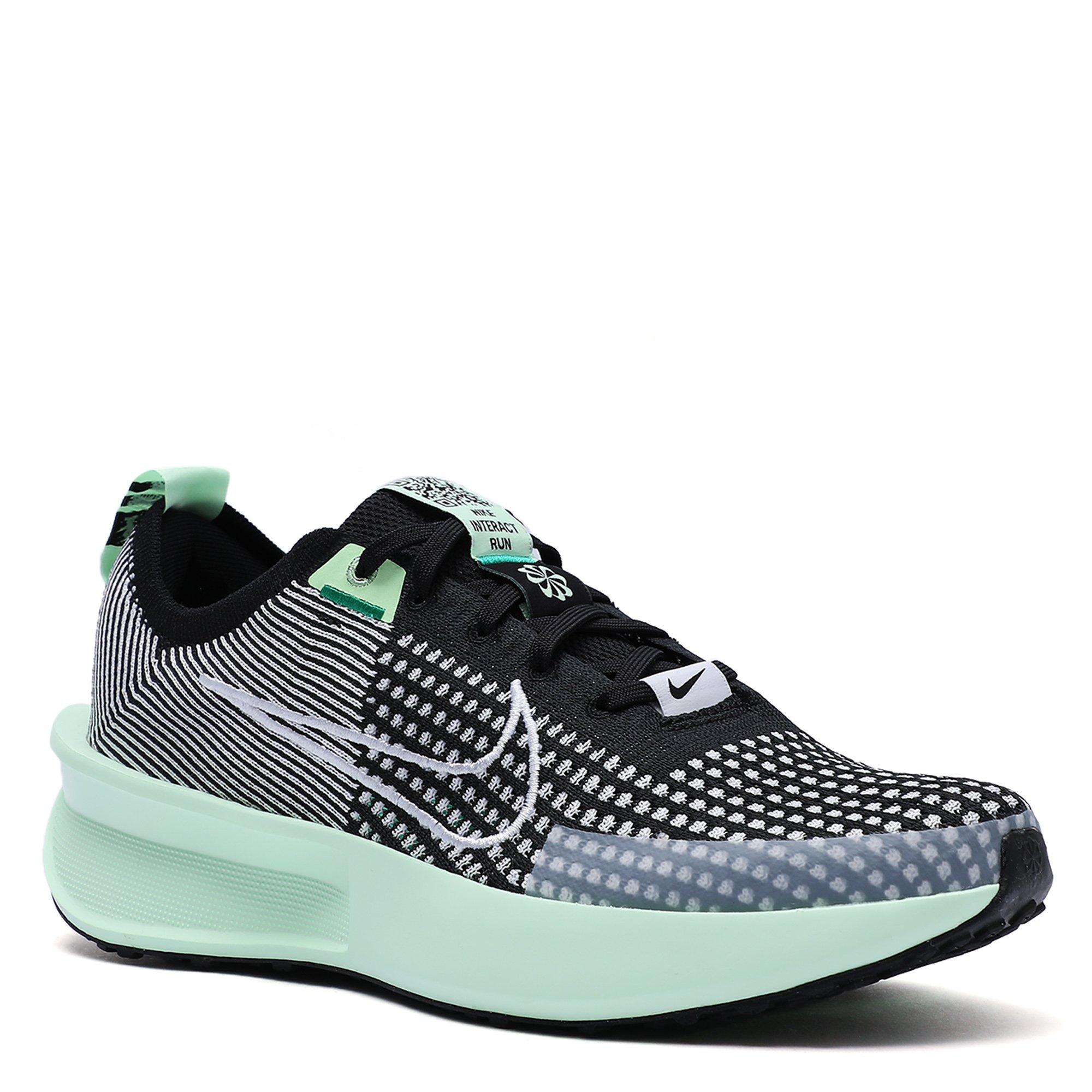 Blk/Wht-V.Green - Nike - Interact Run Mens Running Shoes - 5