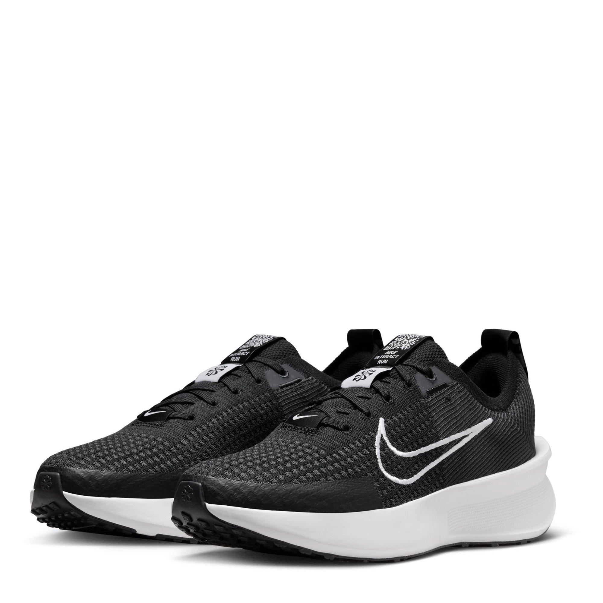 Blk/Wht-Anthra - Nike - Interact Run Mens Running Shoes - 5