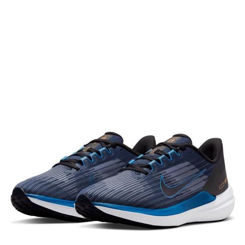 Obsidian/Blue - Nike - Air Winflo 9 Mens Running Shoes - 4