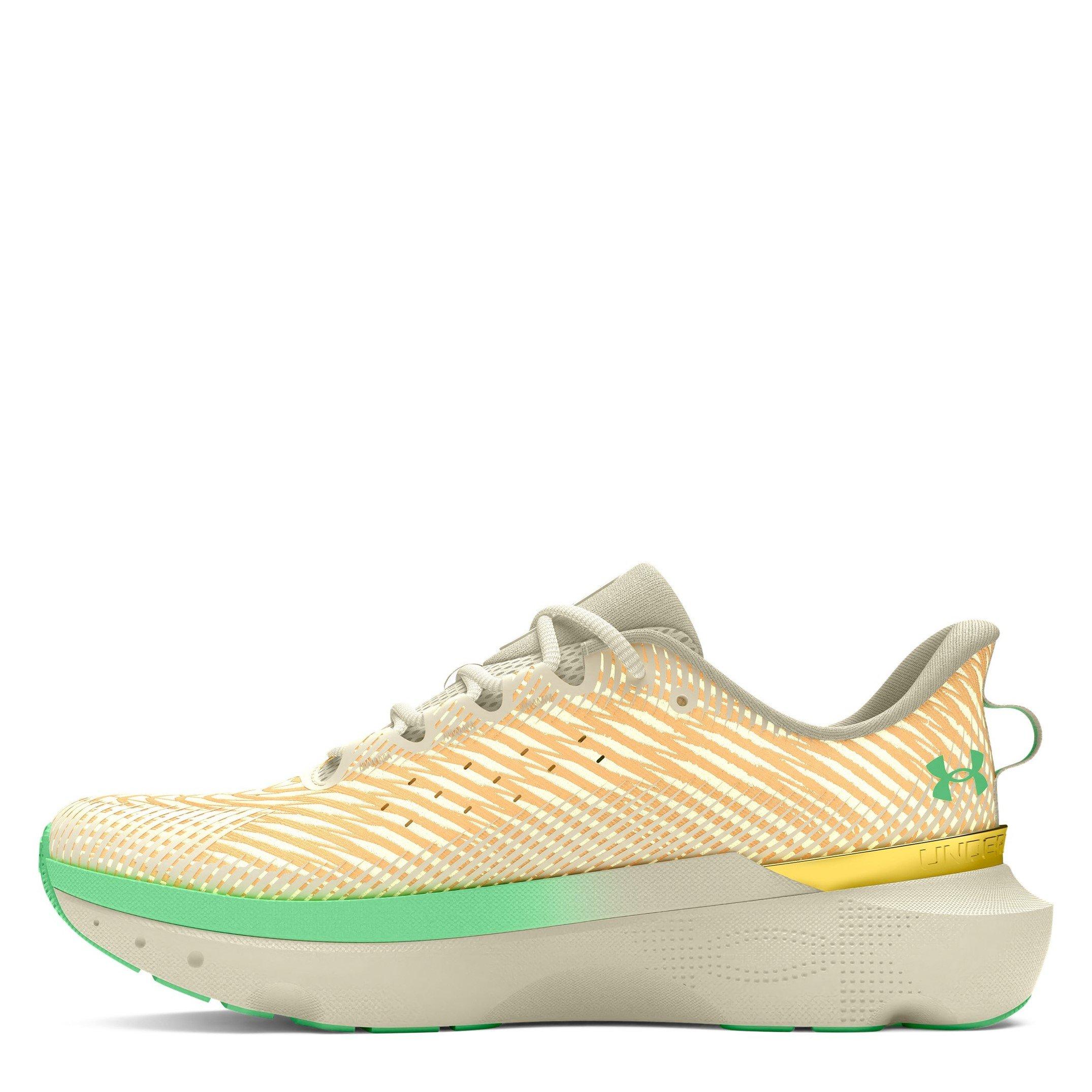 Ivory/Brn/Green - Under Armour - Infinite Pro Etched In Stone Mens Running Shoes - 2