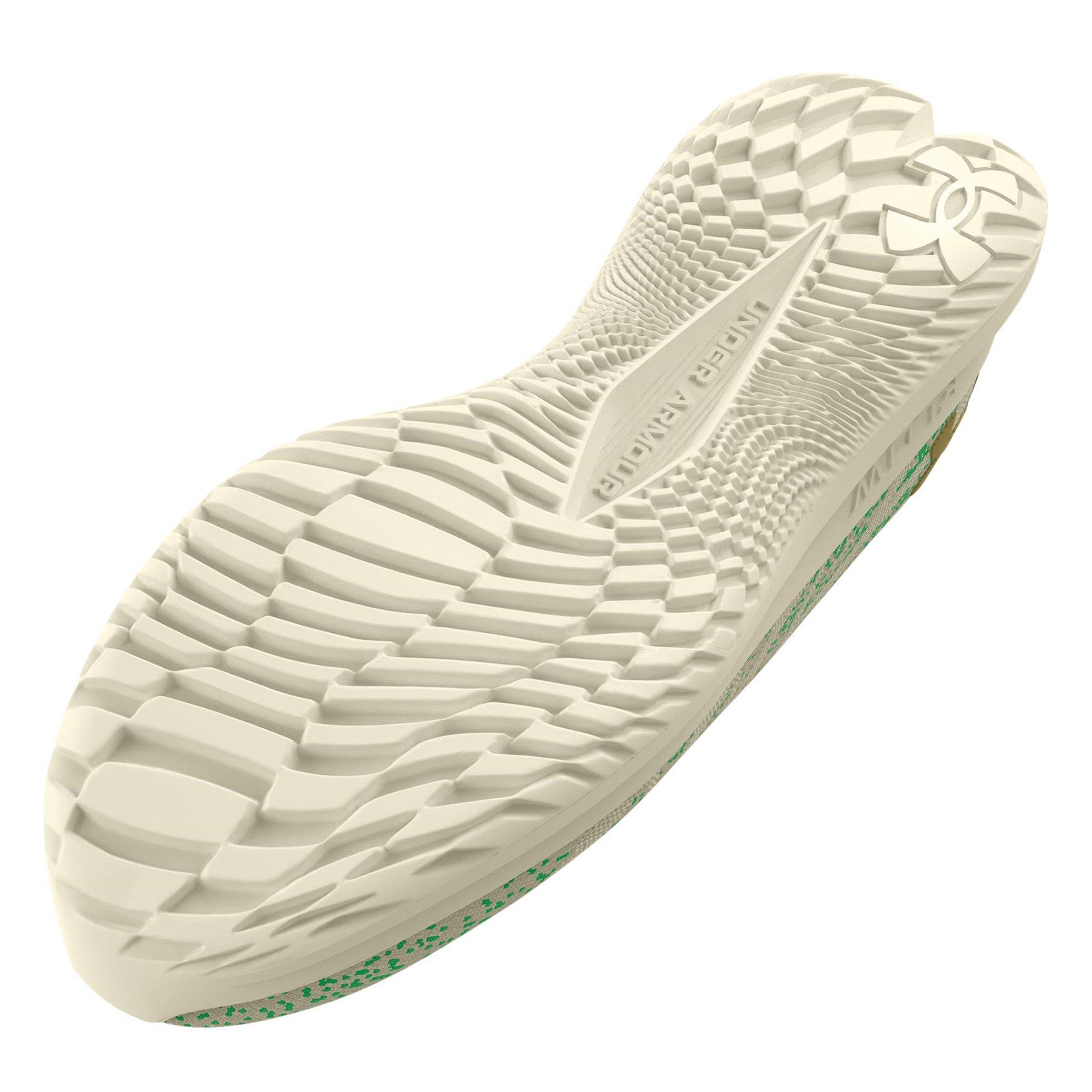 Ivory/Grn/Gold - Under Armour - Under Velociti 3 Etched In Stone Mens Running Shoes - 3