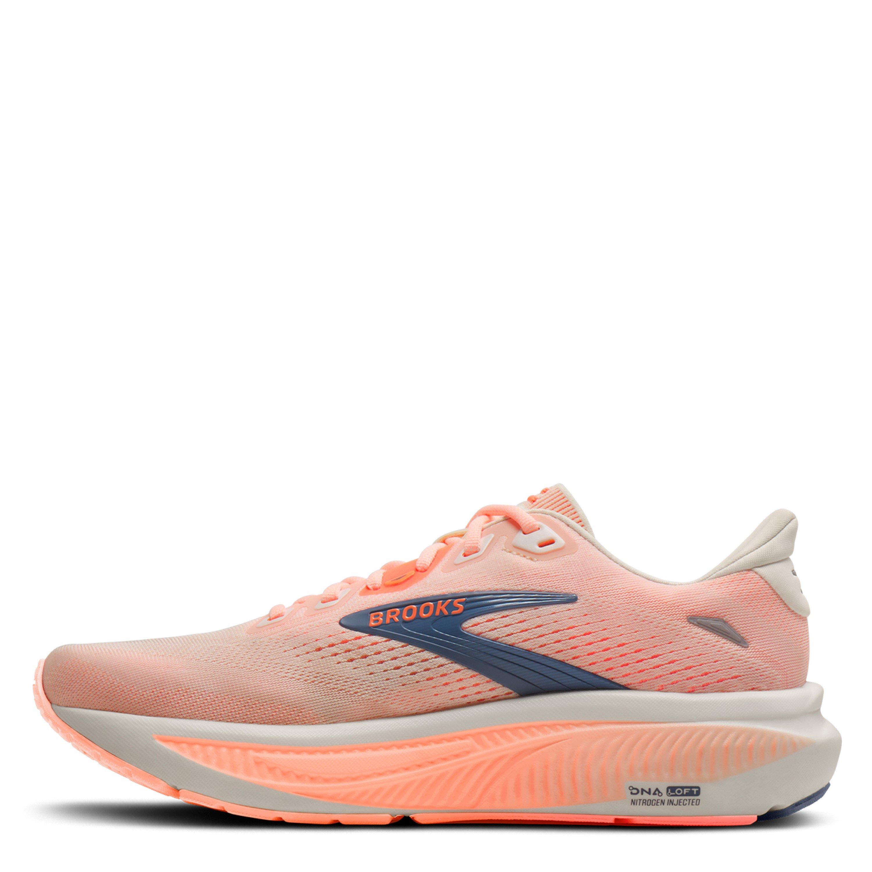 White/Peach - Brooks - Womens Brooks Ghost 18 Everyday Running Shoes - 2