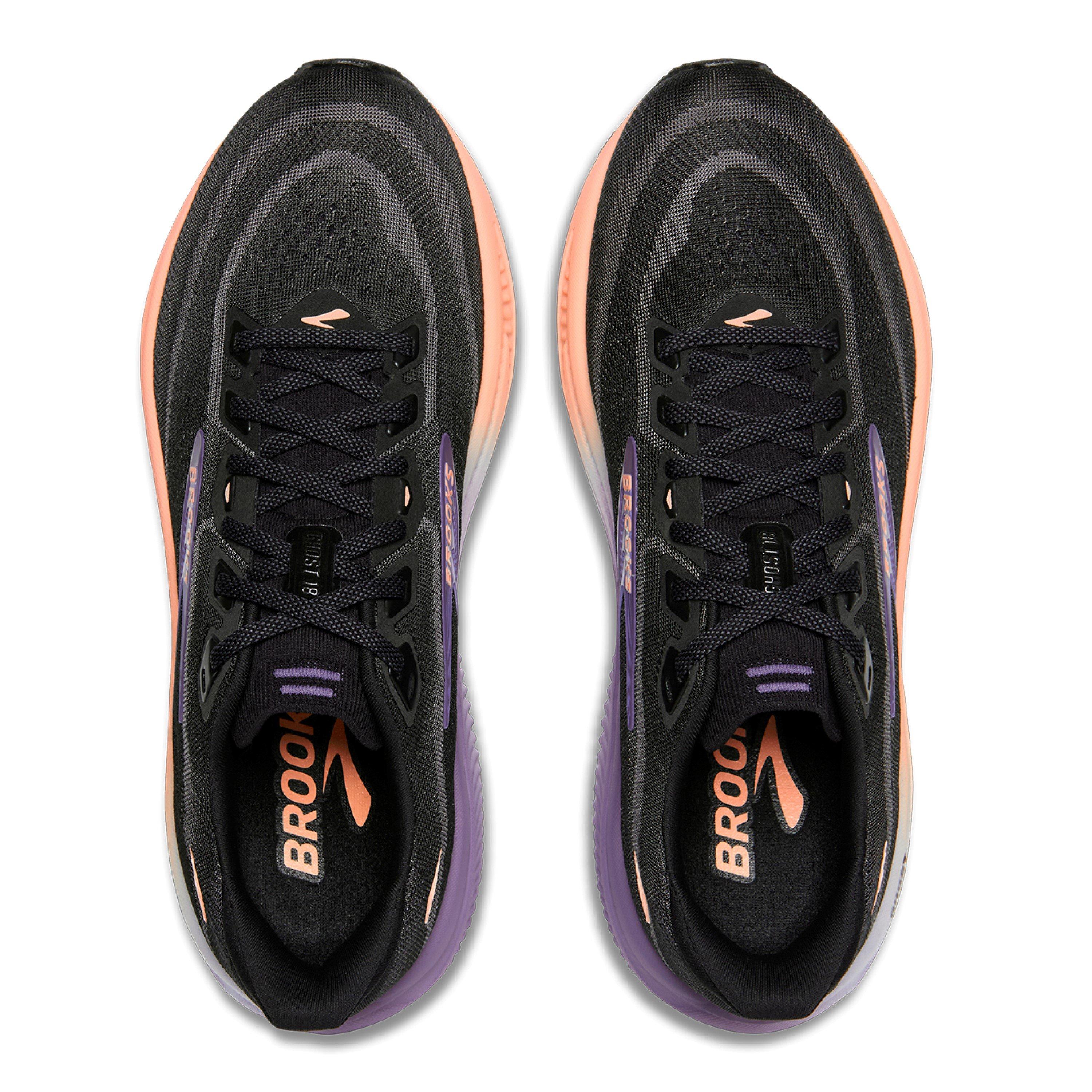 Black/Peach - Brooks - Womens Brooks Ghost 18 Everyday Running Shoes - 4