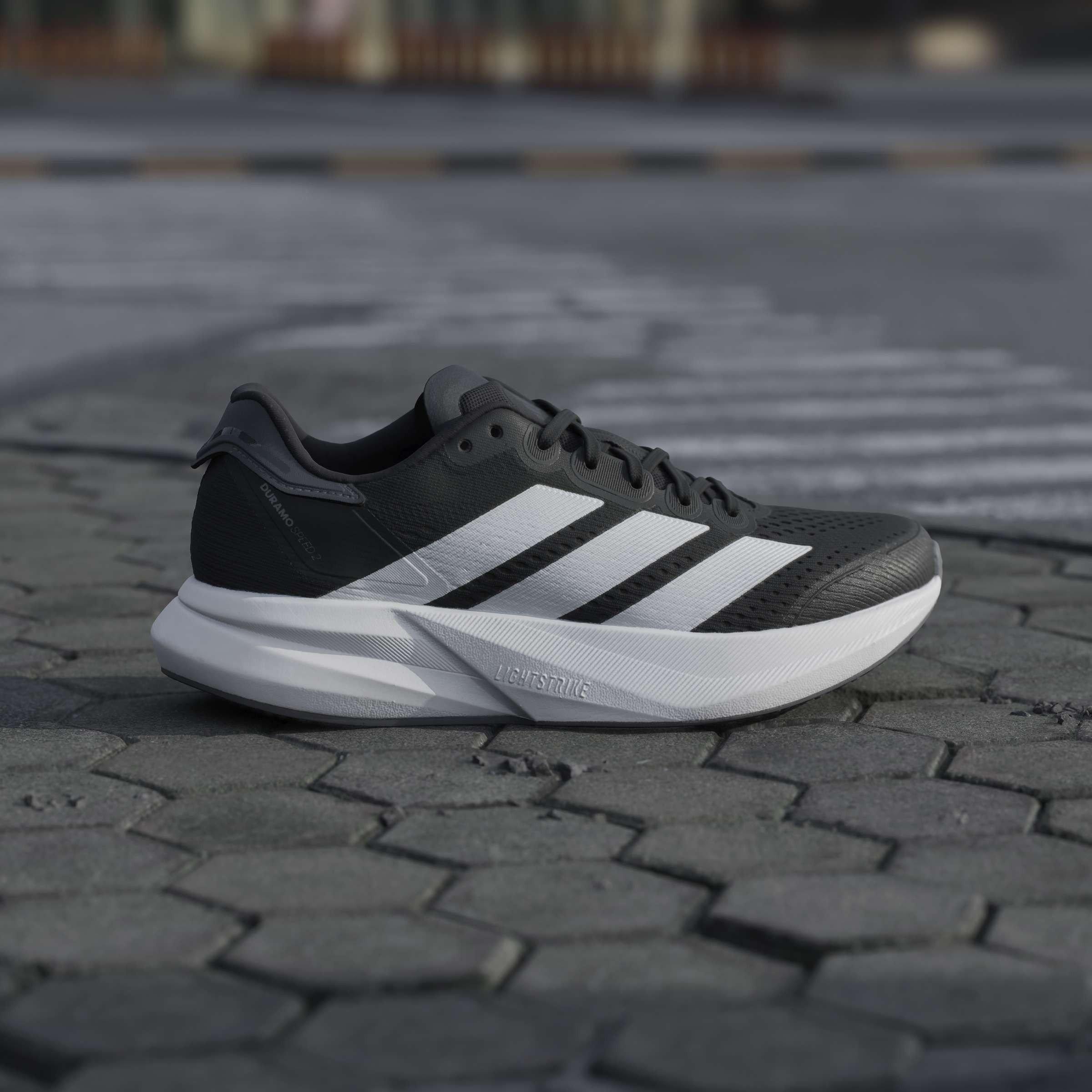 Black/Zero/Grey - adidas - Duramo Speed 2 Womens Running Shoes - 10